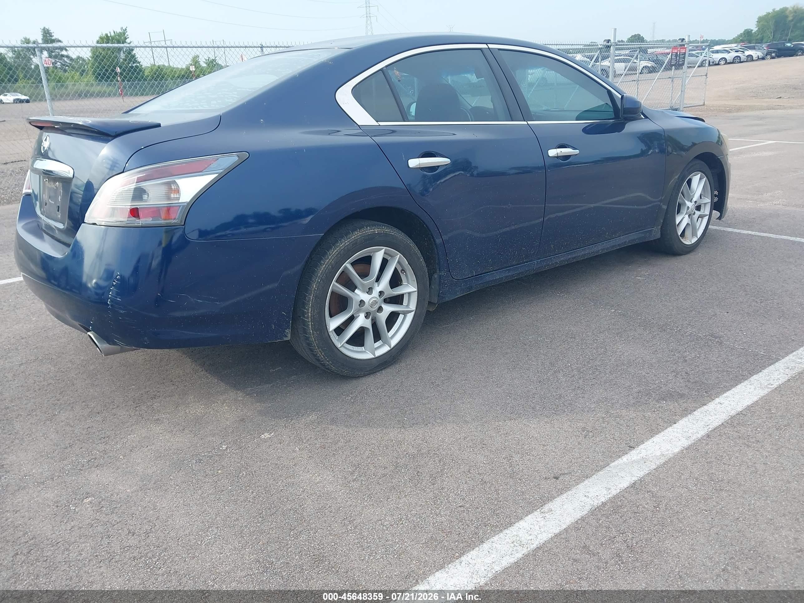 2014 Nissan Maxima 3.5 S/3.5 Sv Blue vin: 1N4AA5APXEC493255