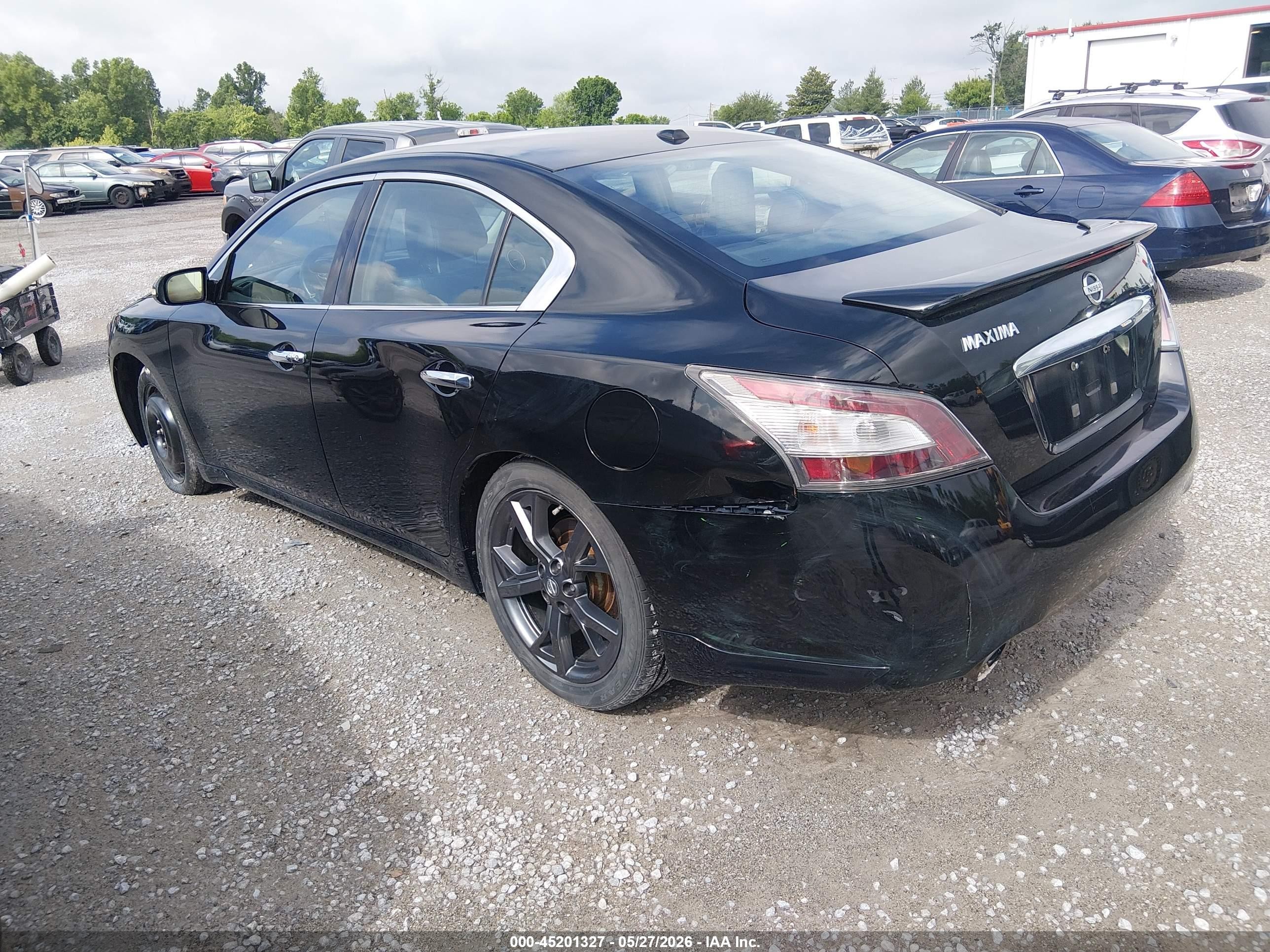 2014 Nissan Maxima 3.5 Sv Black vin: 1N4AA5APXEC493398