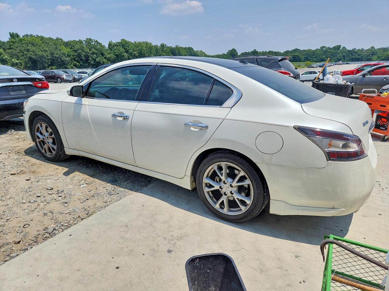 2014 Nissan Maxima 3.5 Sv White vin: 1N4AA5APXEC905271