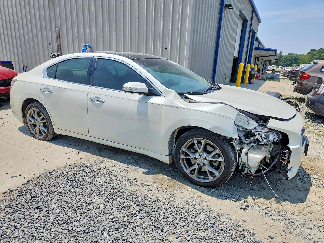 2014 Nissan Maxima 3.5 Sv White vin: 1N4AA5APXEC905271