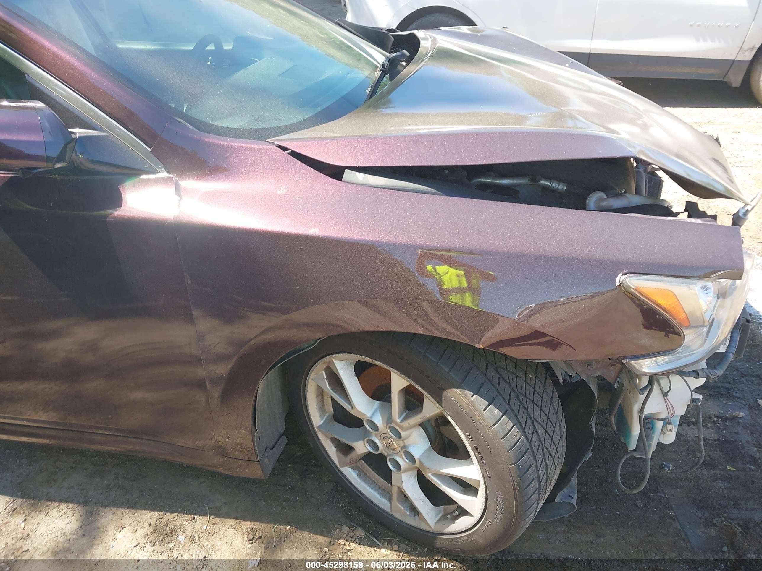 2014 Nissan Maxima 3.5 S Burgundy vin: 1N4AA5APXEC906582