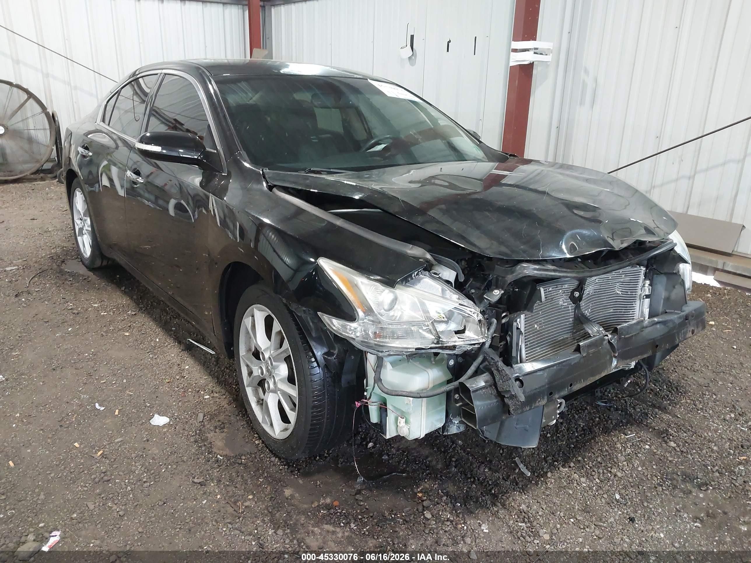 2014 Nissan Maxima 3.5 Sv Black vin: 1N4AA5APXEC914455