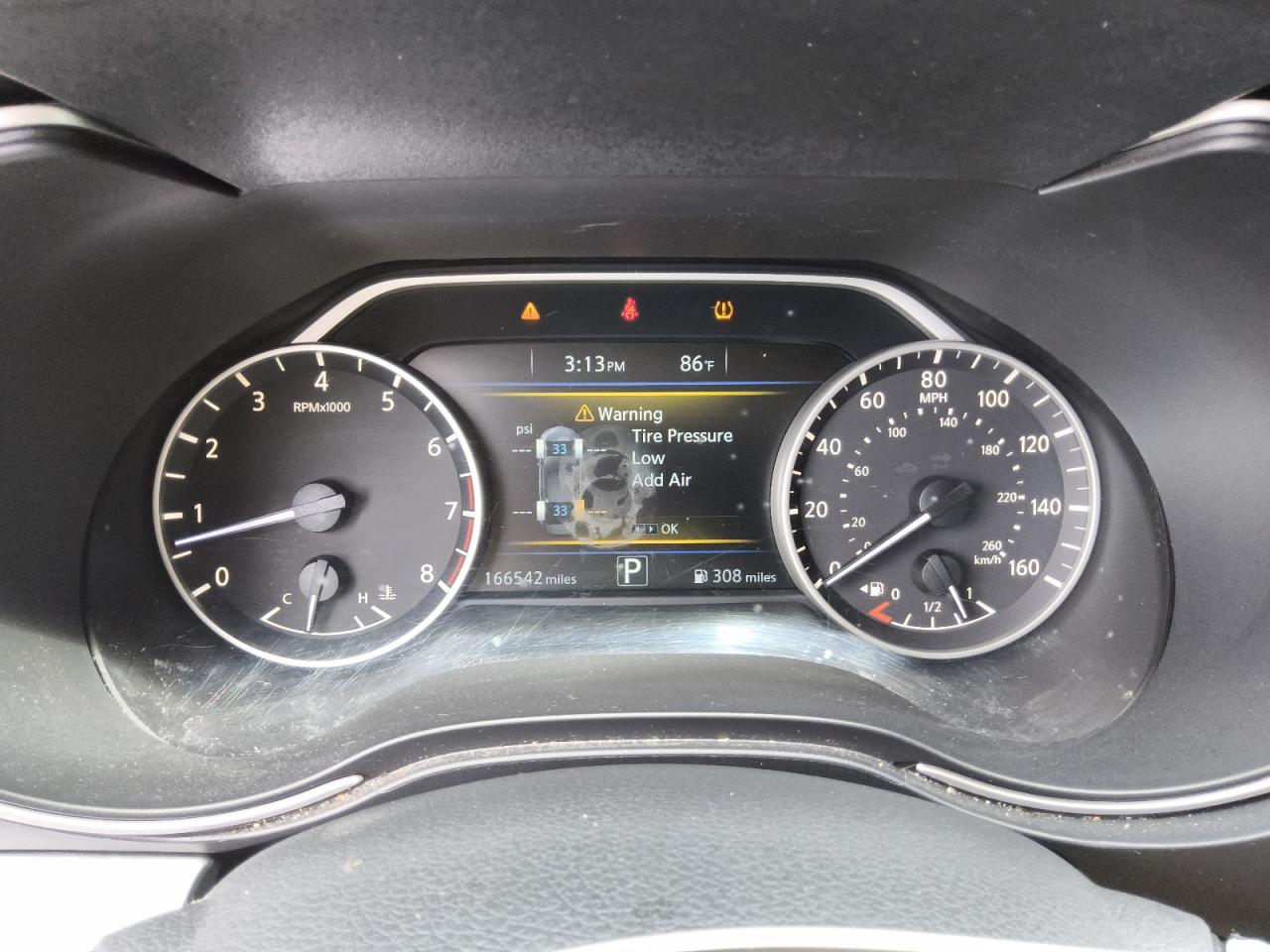 2017 Nissan Maxima 3.5 Sv Черный vin: 1N4AA6AP0HC364189 Damage: Warning - Tire Pressure, On, Unacceptable