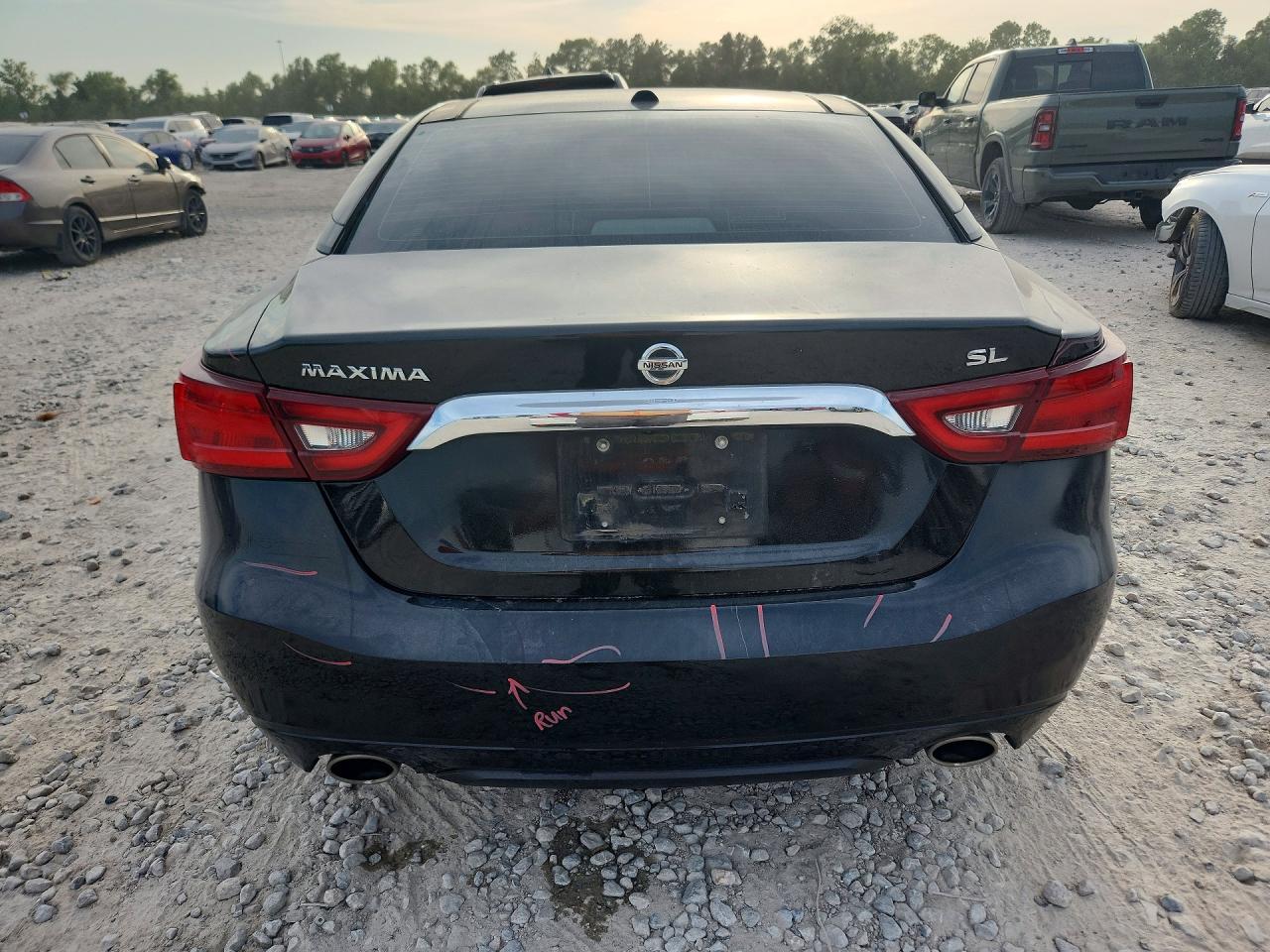 2017 Nissan Maxima 3.5 Sl Black vin: 1N4AA6AP0HC376620
