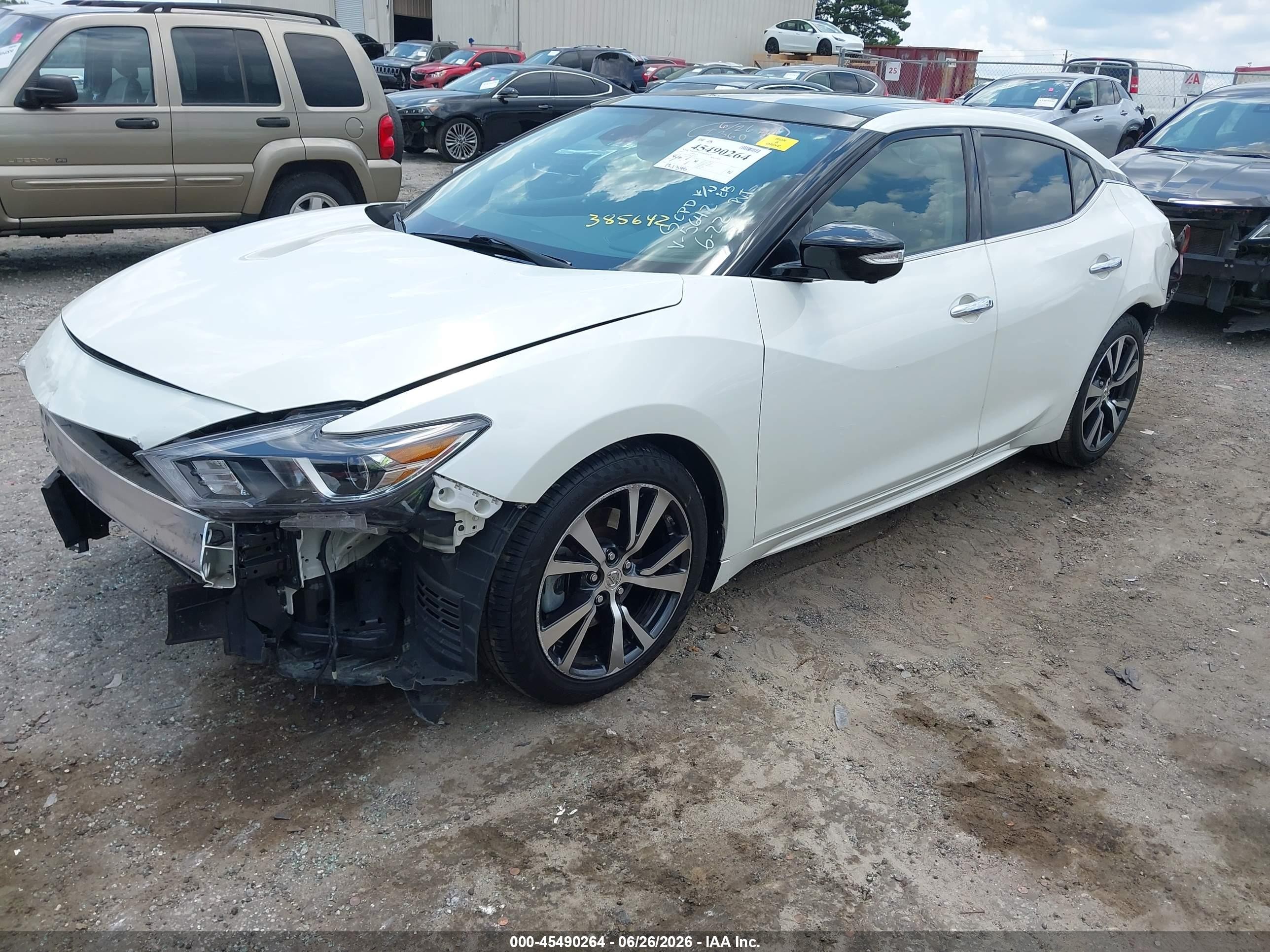 2017 Nissan Maxima 3.5 Platinum White vin: 1N4AA6AP0HC385642