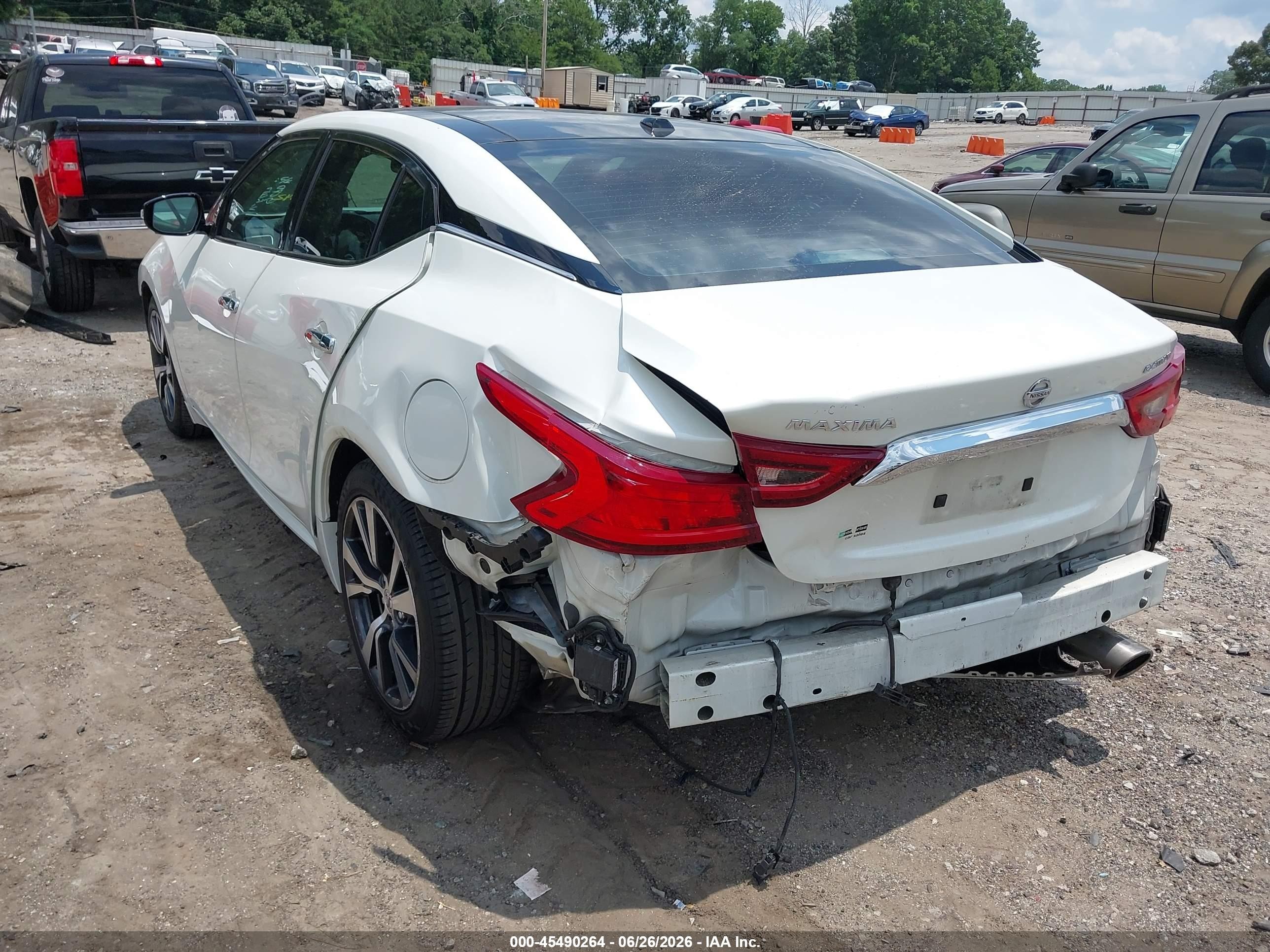 2017 Nissan Maxima 3.5 Platinum White vin: 1N4AA6AP0HC385642