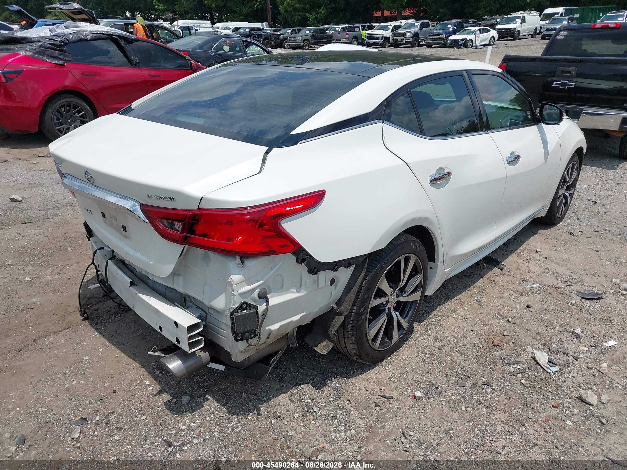 2017 Nissan Maxima 3.5 Platinum White vin: 1N4AA6AP0HC385642