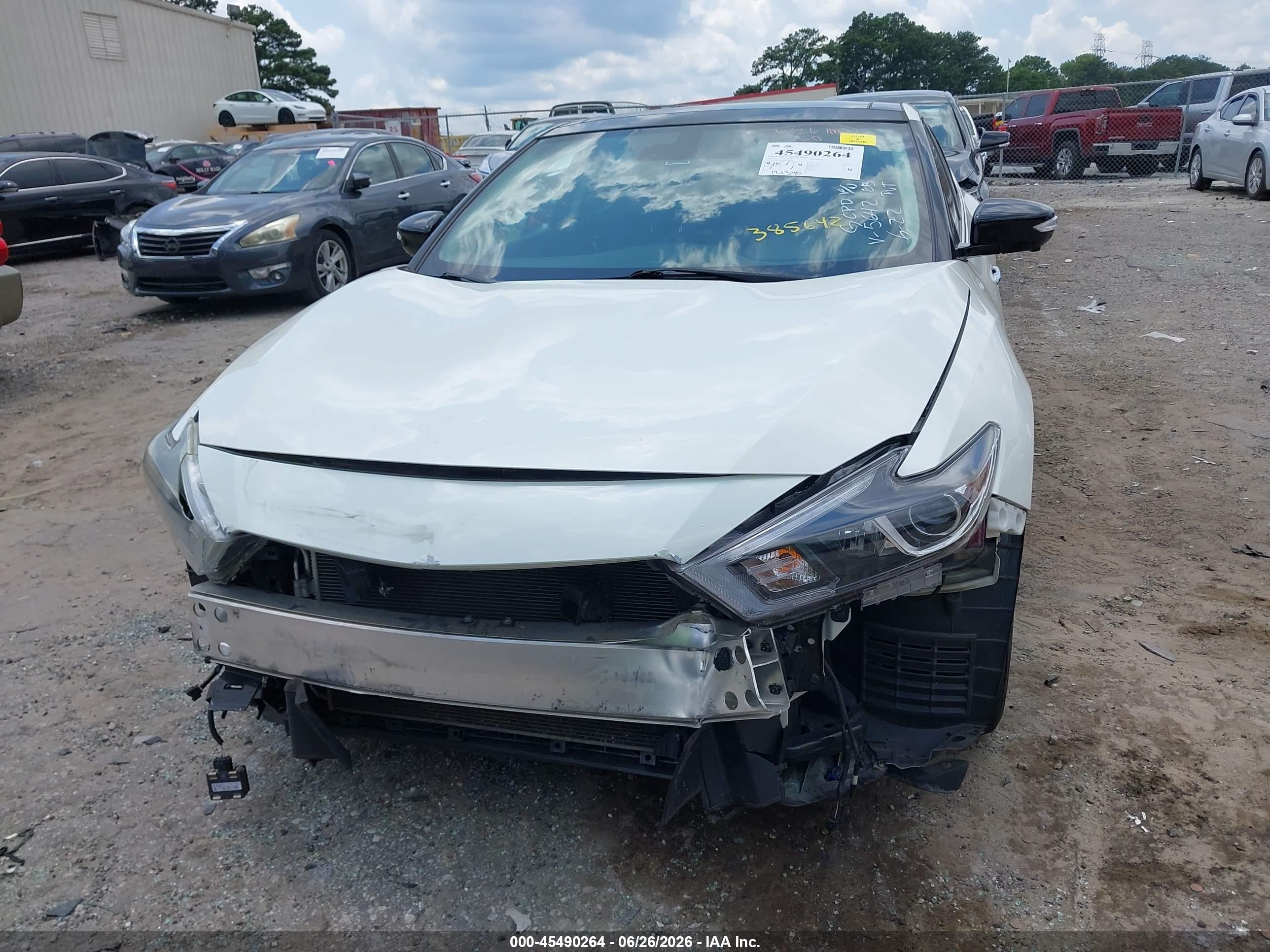 2017 Nissan Maxima 3.5 Platinum White vin: 1N4AA6AP0HC385642