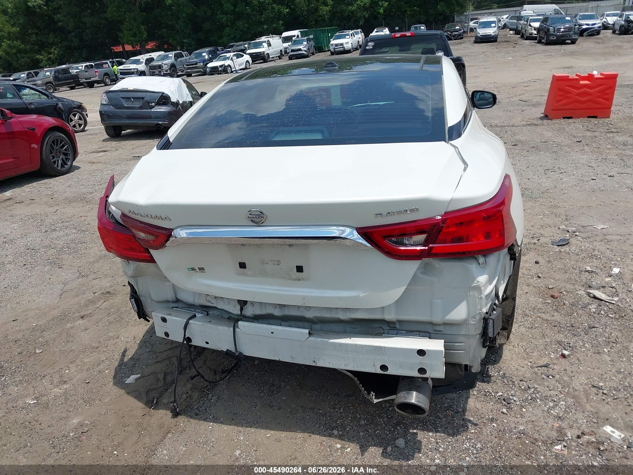 2017 Nissan Maxima 3.5 Platinum White vin: 1N4AA6AP0HC385642