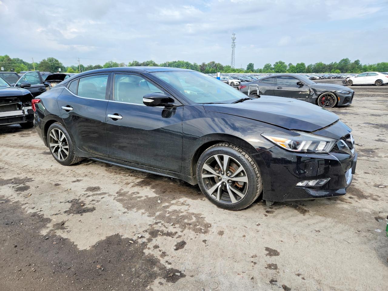 2017 Nissan Maxima 3.5 Sl Black vin: 1N4AA6AP0HC444947