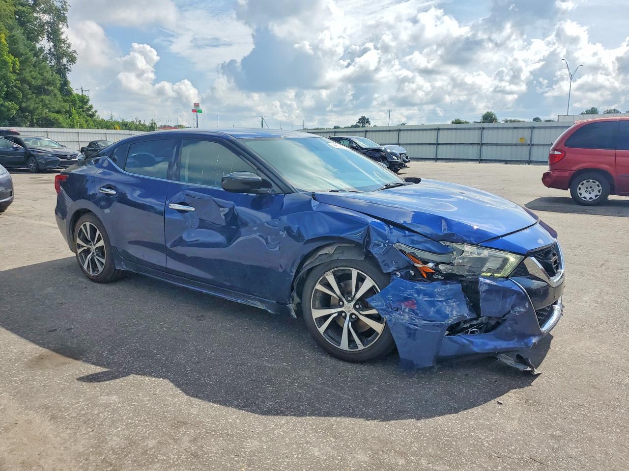 2018 Nissan Maxima 3.5 S Blue vin: 1N4AA6AP0JC366479