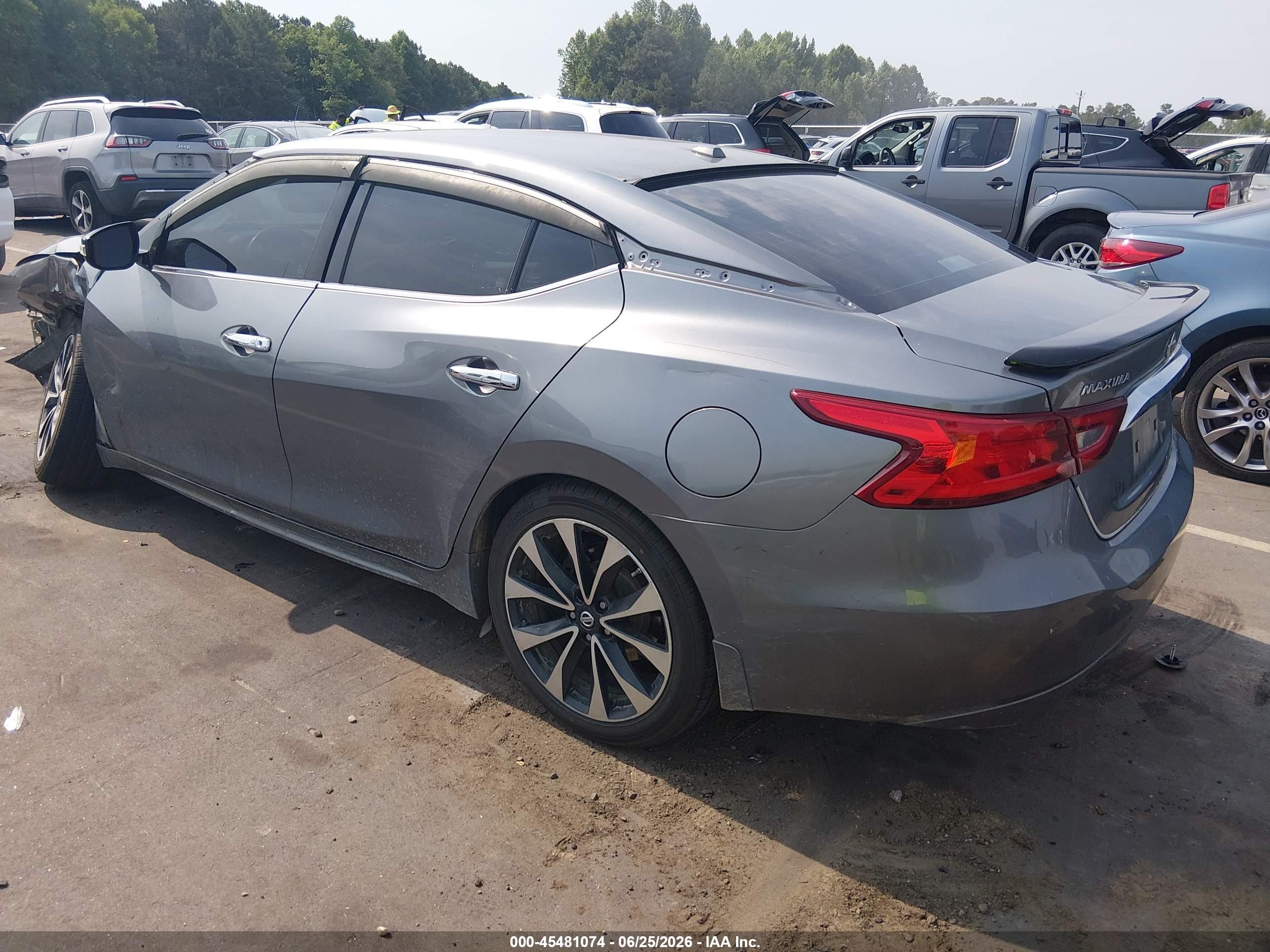 2016 Nissan Maxima 3.5 Sr Gray vin: 1N4AA6AP1GC387608