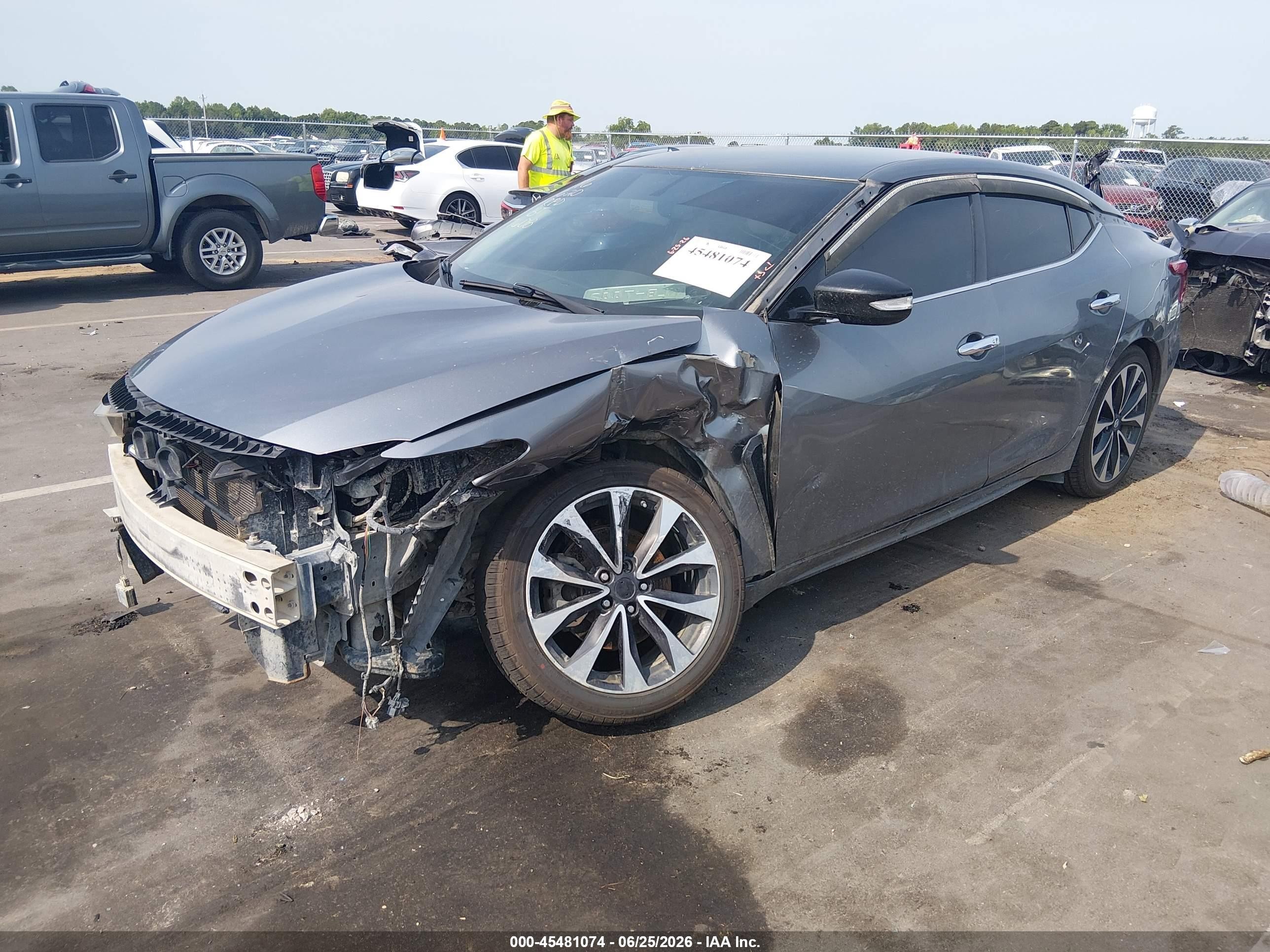 2016 Nissan Maxima 3.5 Sr Gray vin: 1N4AA6AP1GC387608