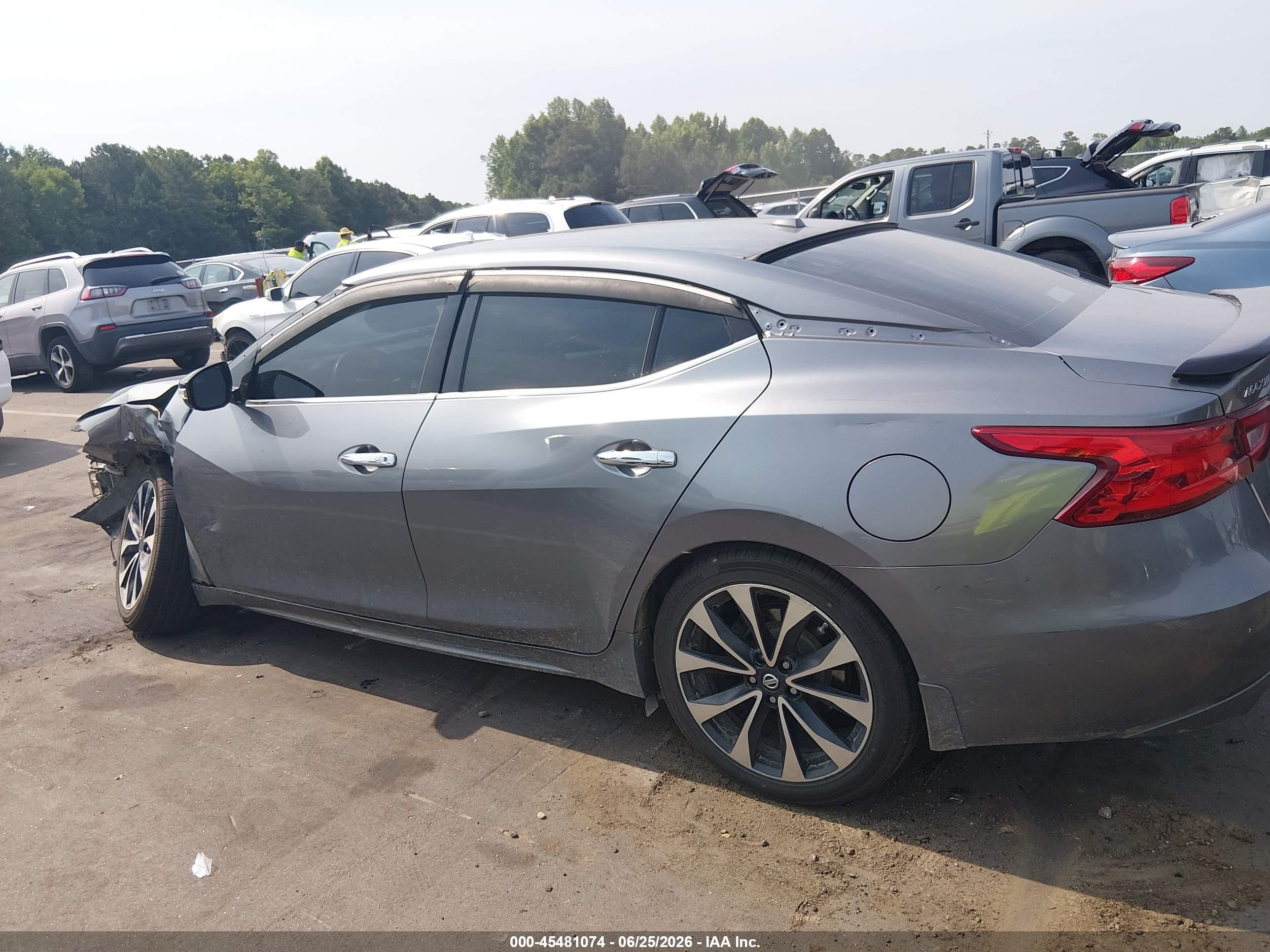 2016 Nissan Maxima 3.5 Sr Gray vin: 1N4AA6AP1GC387608
