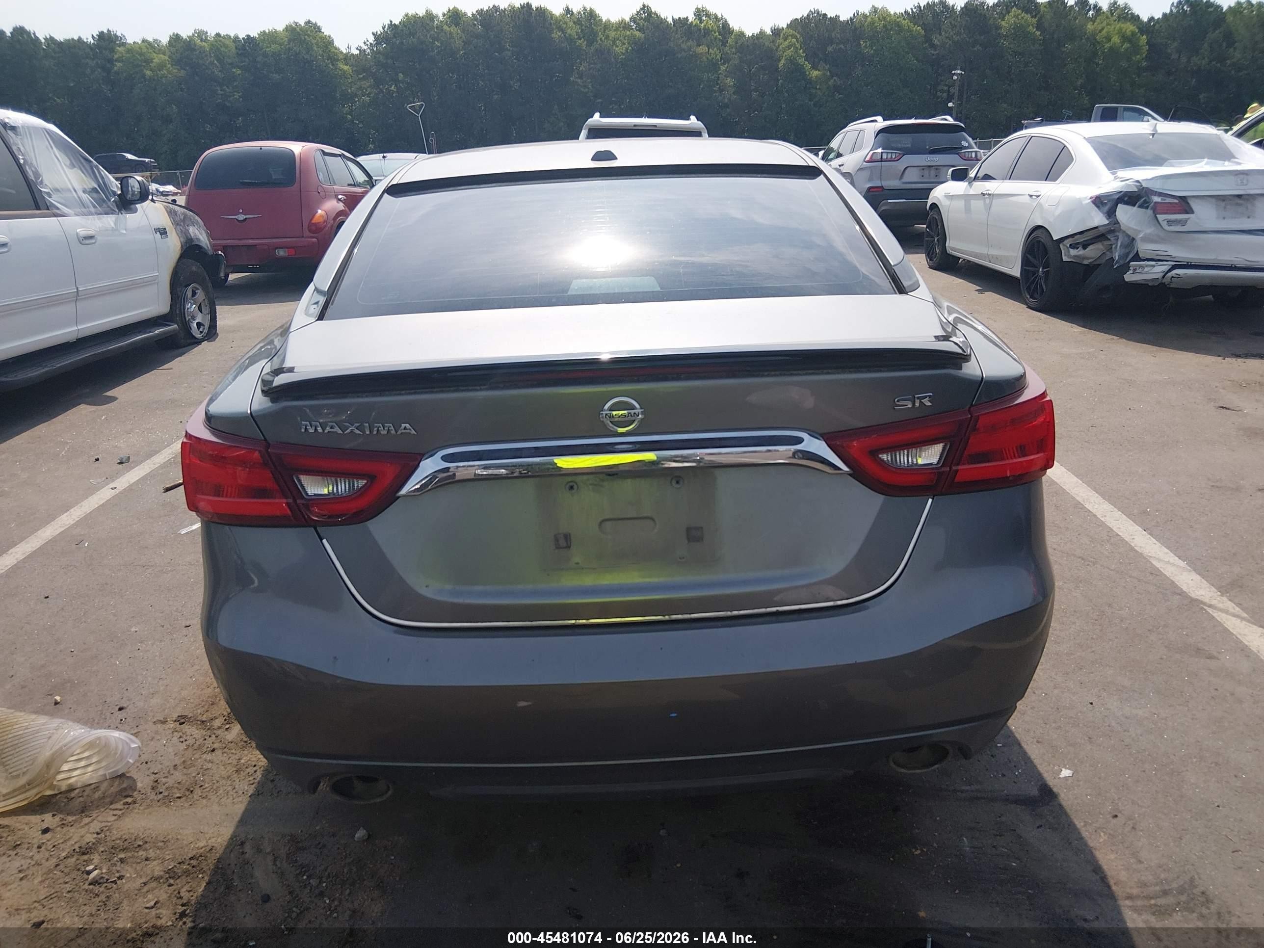 2016 Nissan Maxima 3.5 Sr Gray vin: 1N4AA6AP1GC387608