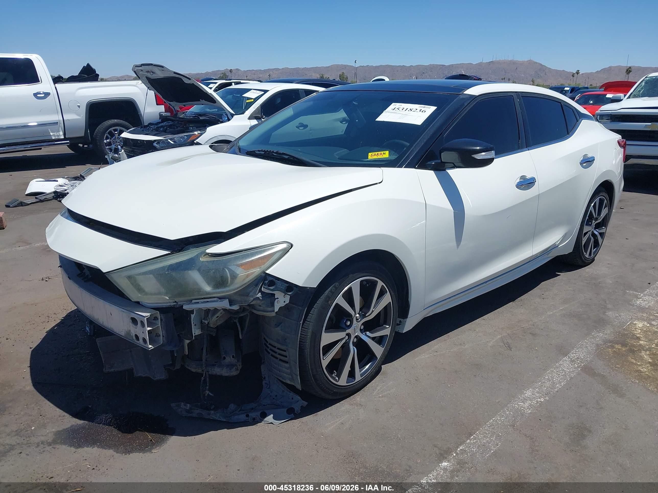 2016 Nissan Maxima 3.5 Sl White vin: 1N4AA6AP1GC409090