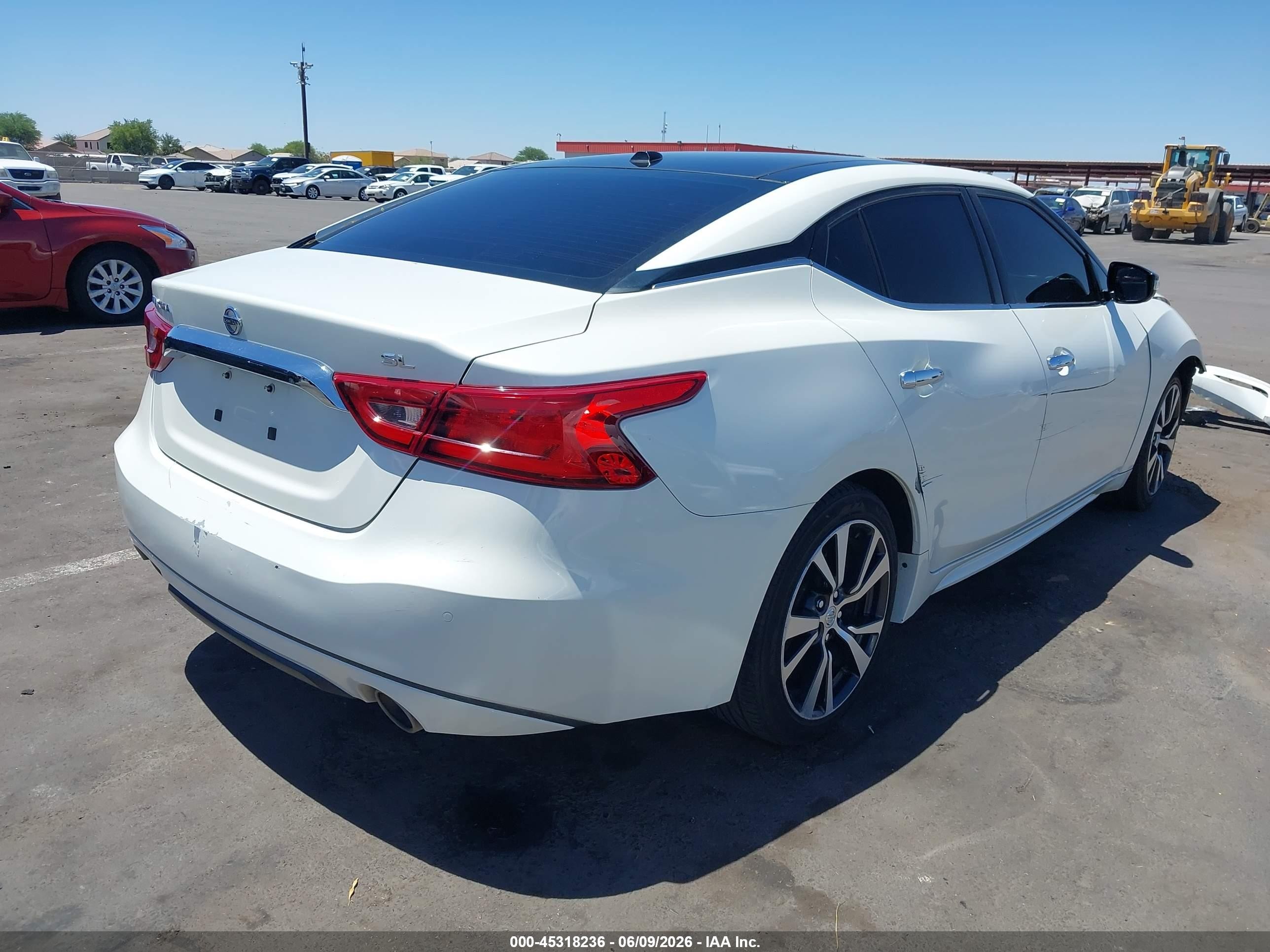 2016 Nissan Maxima 3.5 Sl White vin: 1N4AA6AP1GC409090
