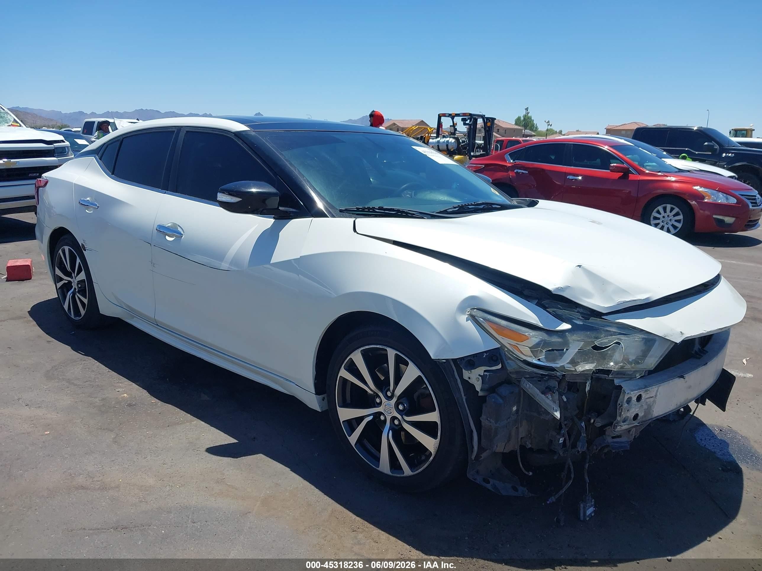 2016 Nissan Maxima 3.5 Sl White vin: 1N4AA6AP1GC409090