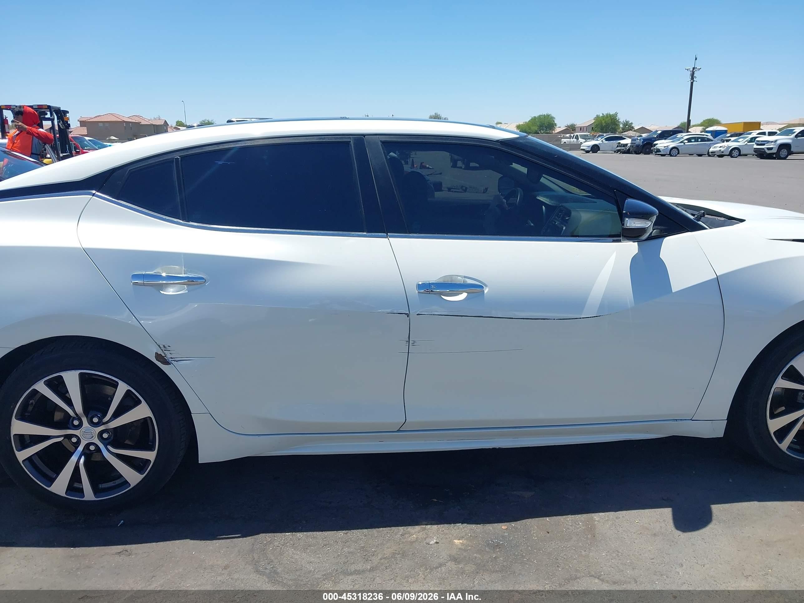 2016 Nissan Maxima 3.5 Sl White vin: 1N4AA6AP1GC409090