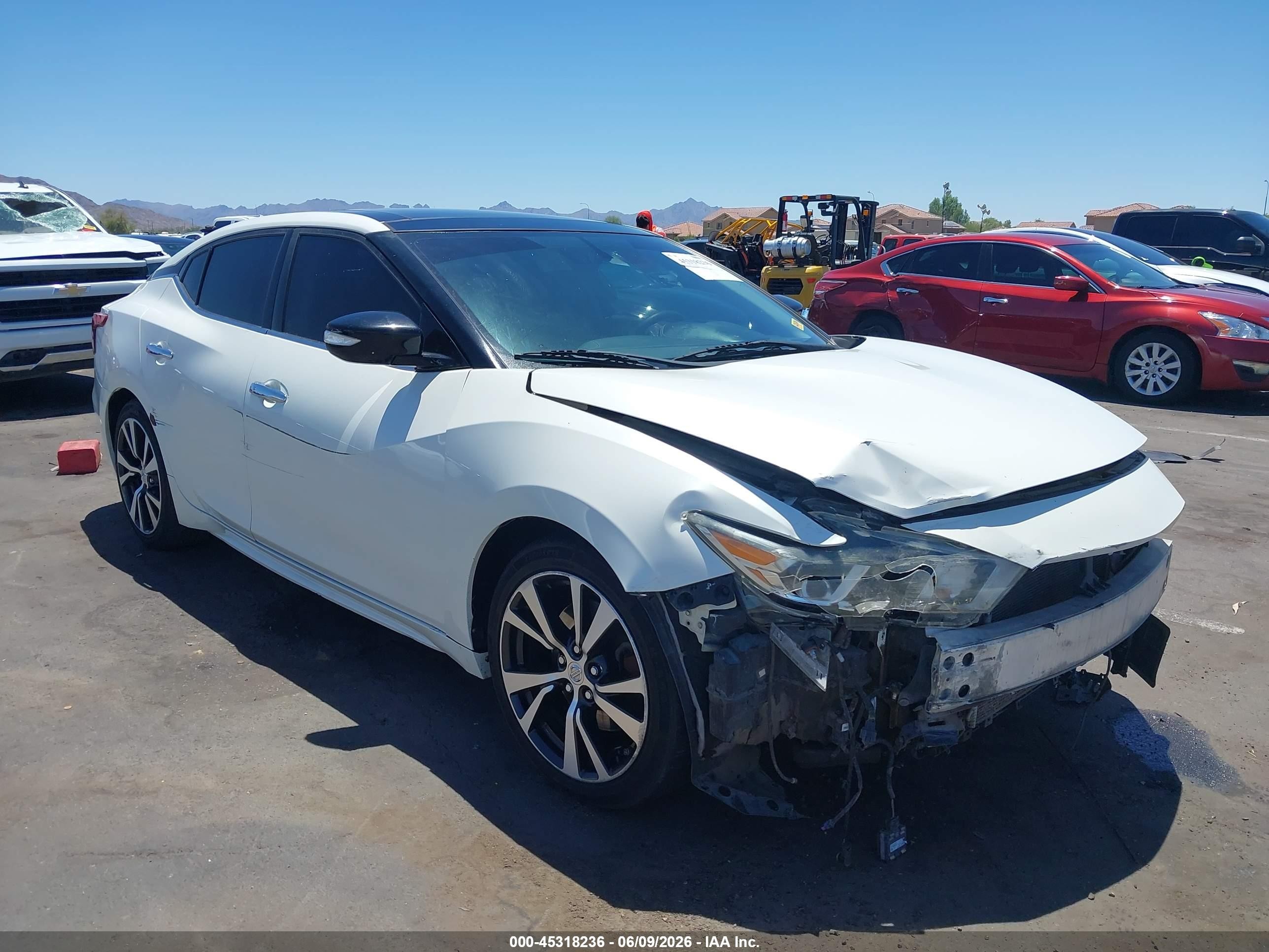 2016 Nissan Maxima 3.5 Sl White vin: 1N4AA6AP1GC409090