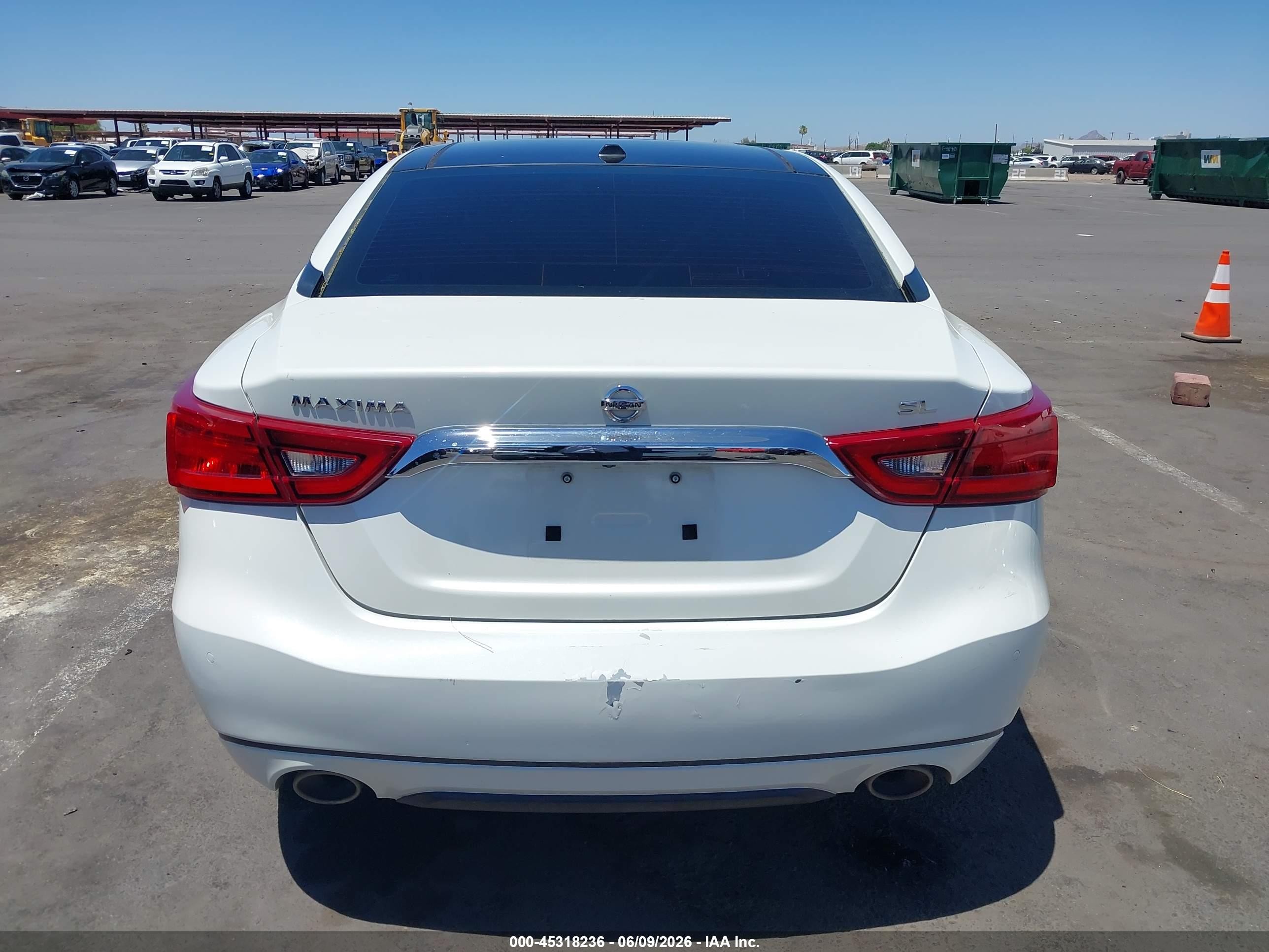 2016 Nissan Maxima 3.5 Sl White vin: 1N4AA6AP1GC409090