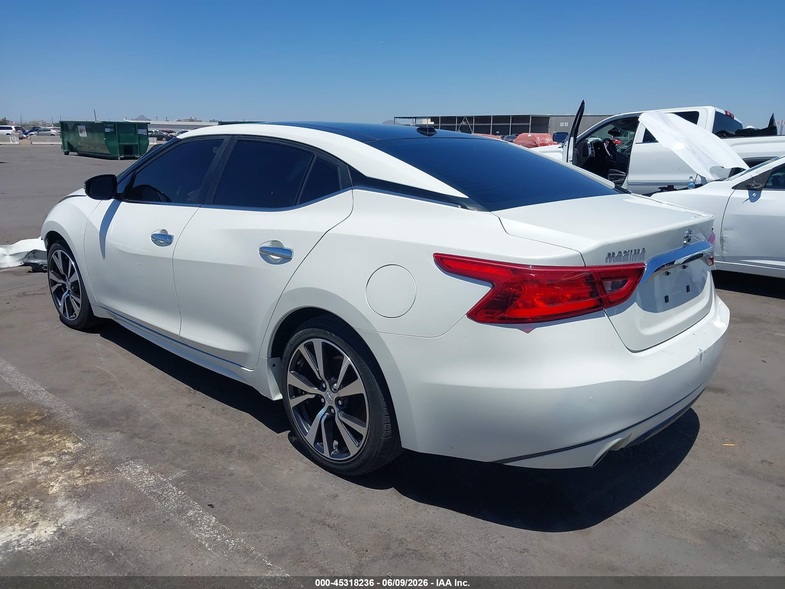 2016 Nissan Maxima 3.5 Sl White vin: 1N4AA6AP1GC409090