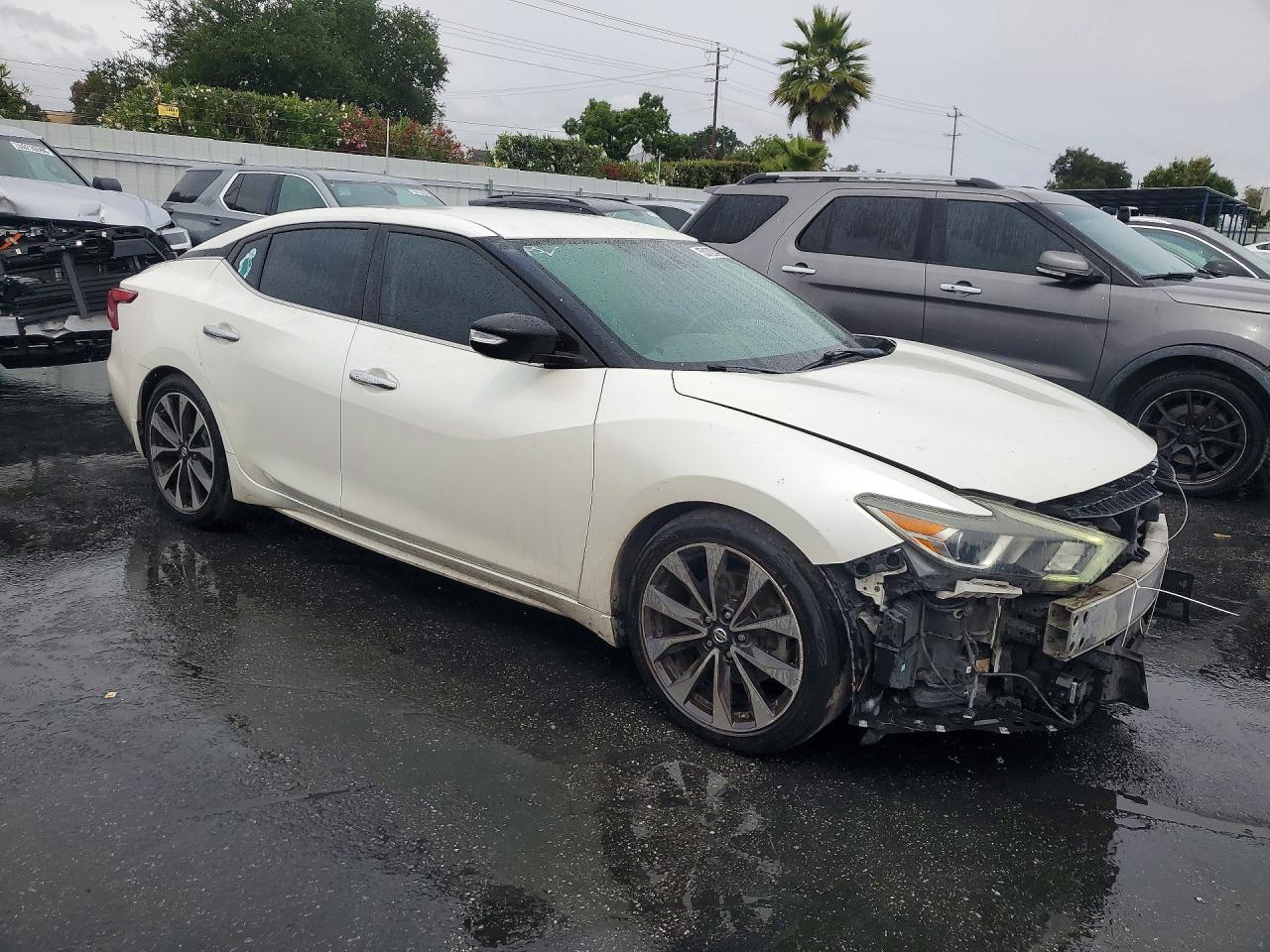 2016 Nissan Maxima 3.5 Sr White vin: 1N4AA6AP2GC425833