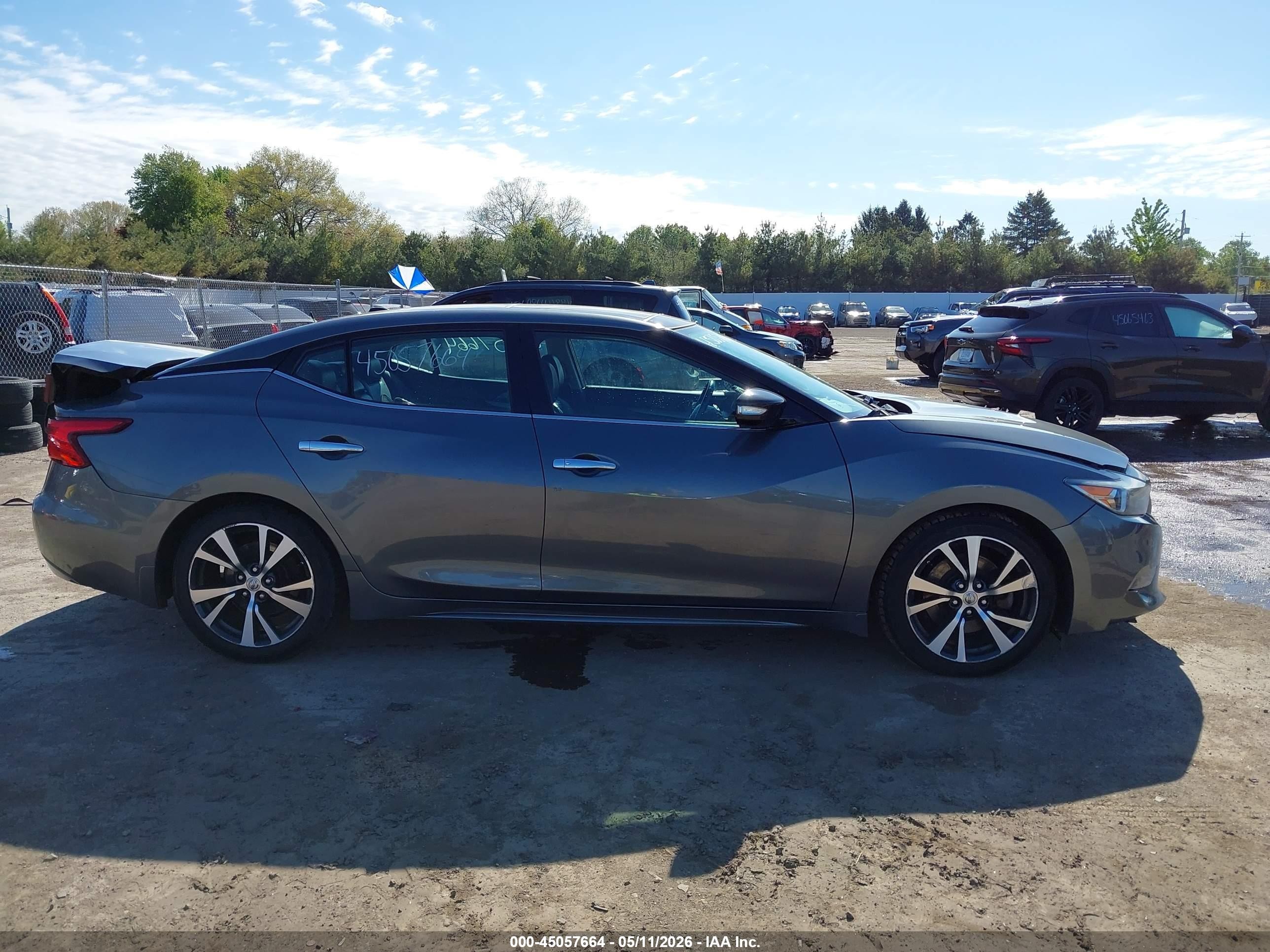 2017 Nissan Maxima 3.5 Sl Gray vin: 1N4AA6AP2HC388221