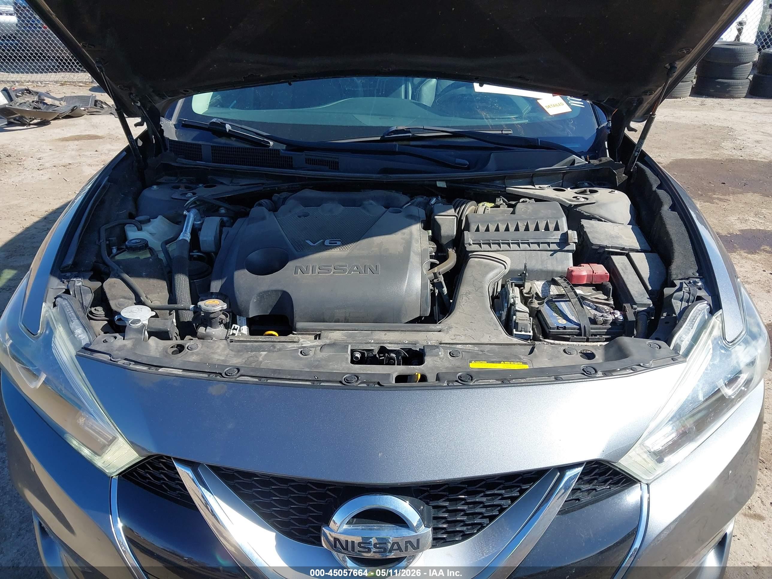 2017 Nissan Maxima 3.5 Sl Gray vin: 1N4AA6AP2HC388221