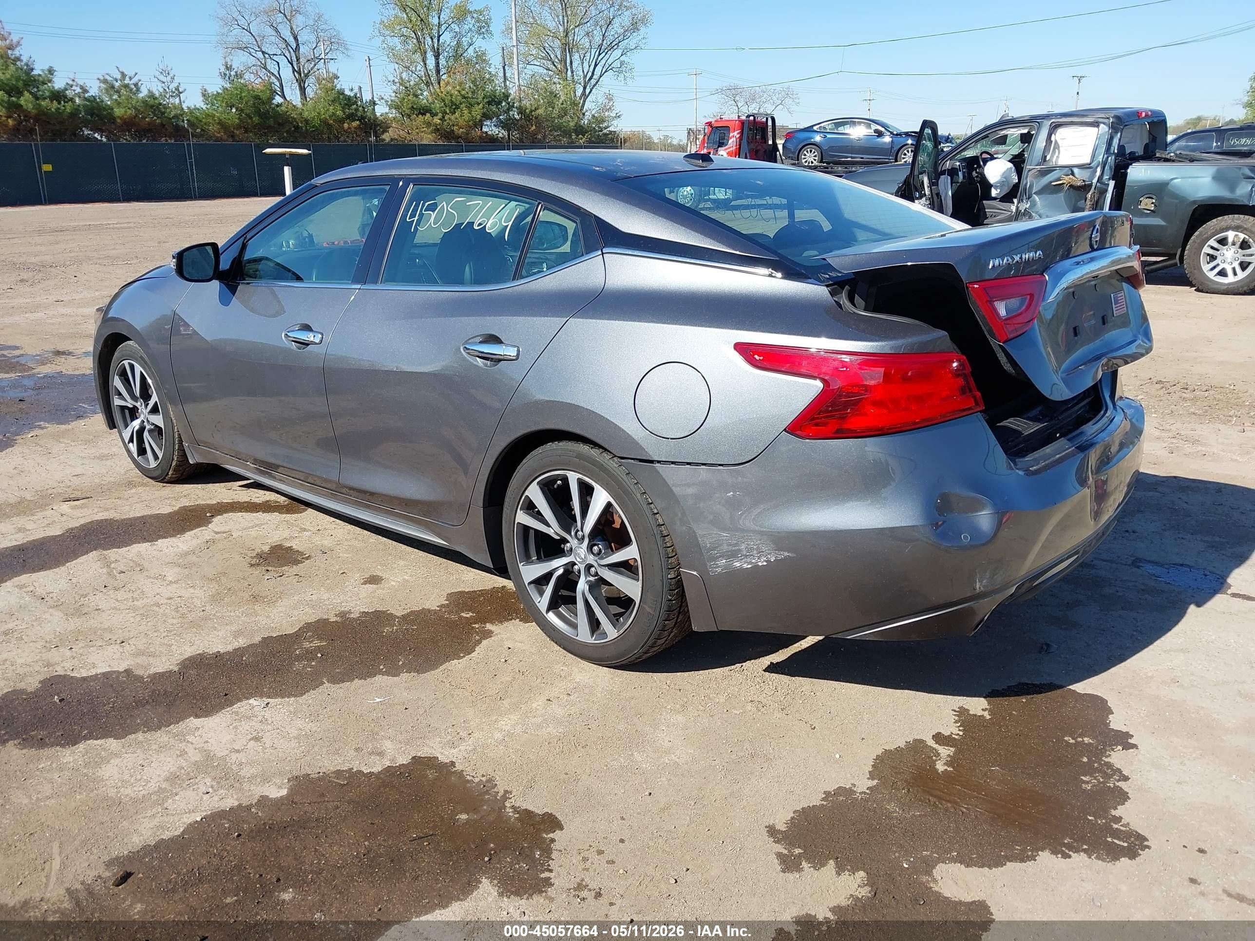 2017 Nissan Maxima 3.5 Sl Gray vin: 1N4AA6AP2HC388221