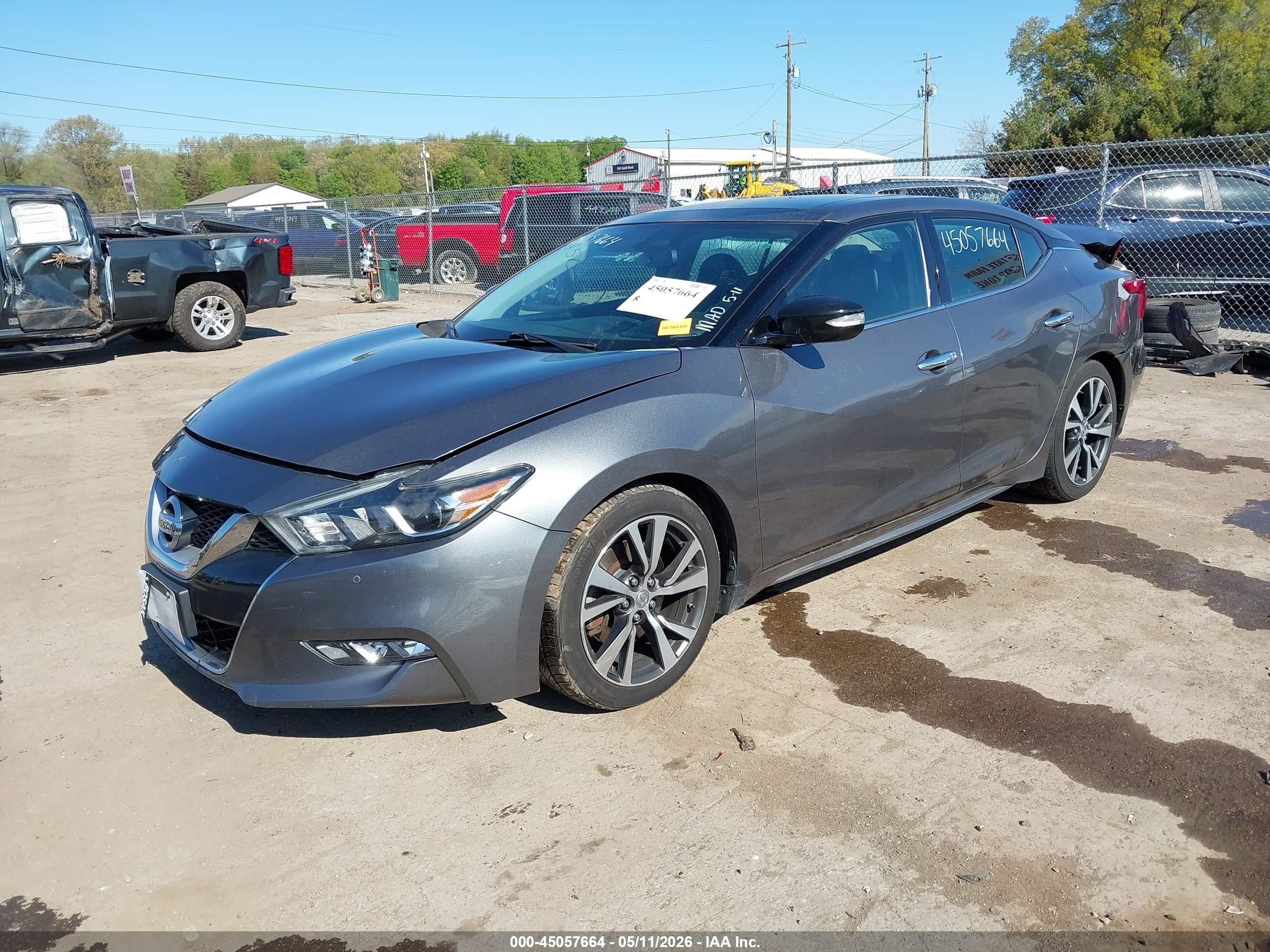 2017 Nissan Maxima 3.5 Sl Gray vin: 1N4AA6AP2HC388221