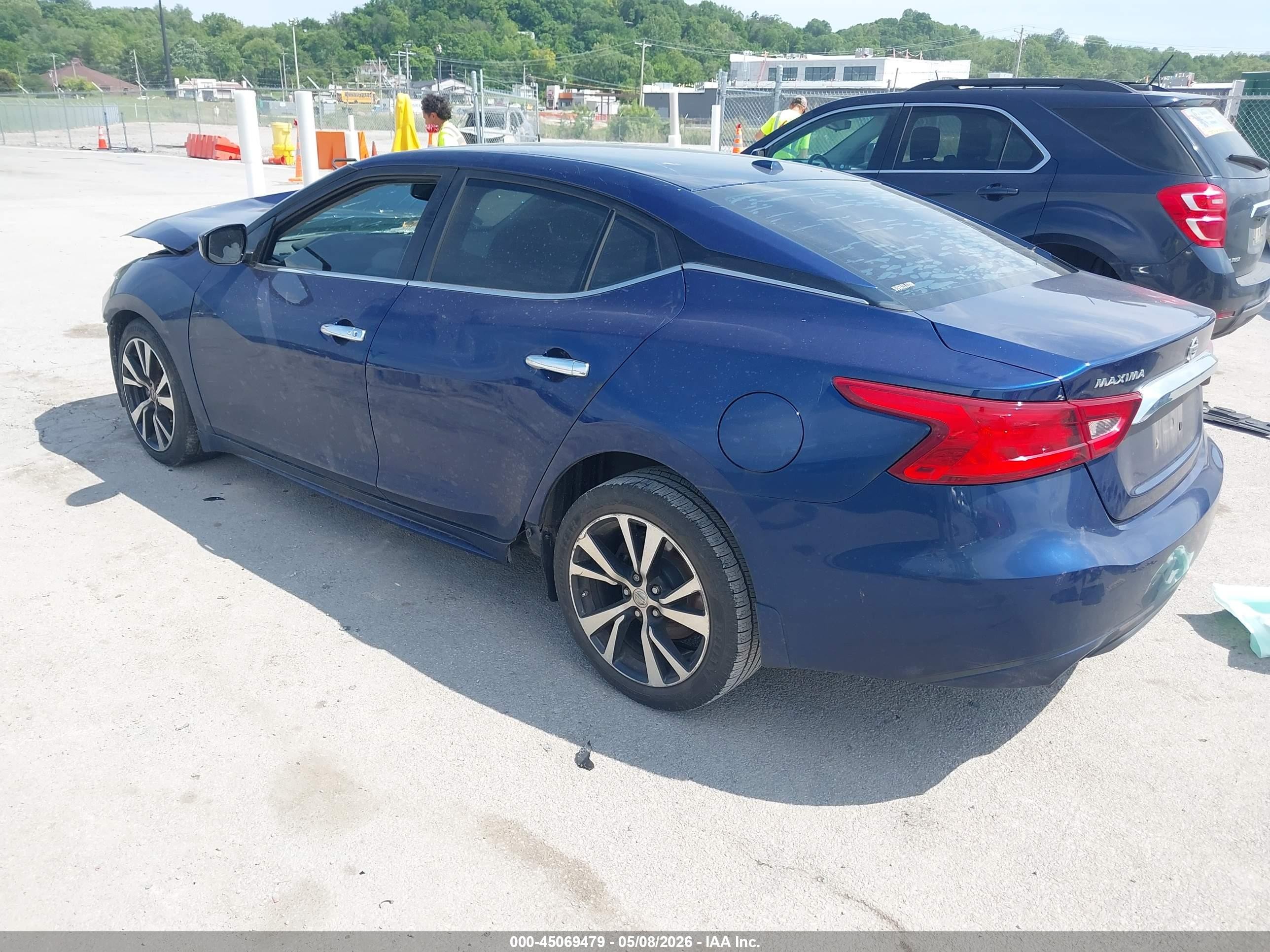 2018 Nissan Maxima 3.5 S Синий vin: 1N4AA6AP2JC409591
