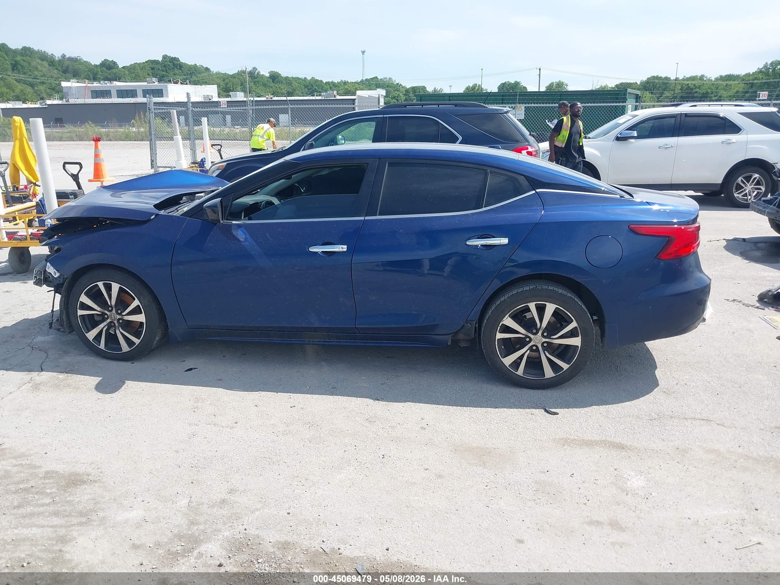 2018 Nissan Maxima 3.5 S Синий vin: 1N4AA6AP2JC409591