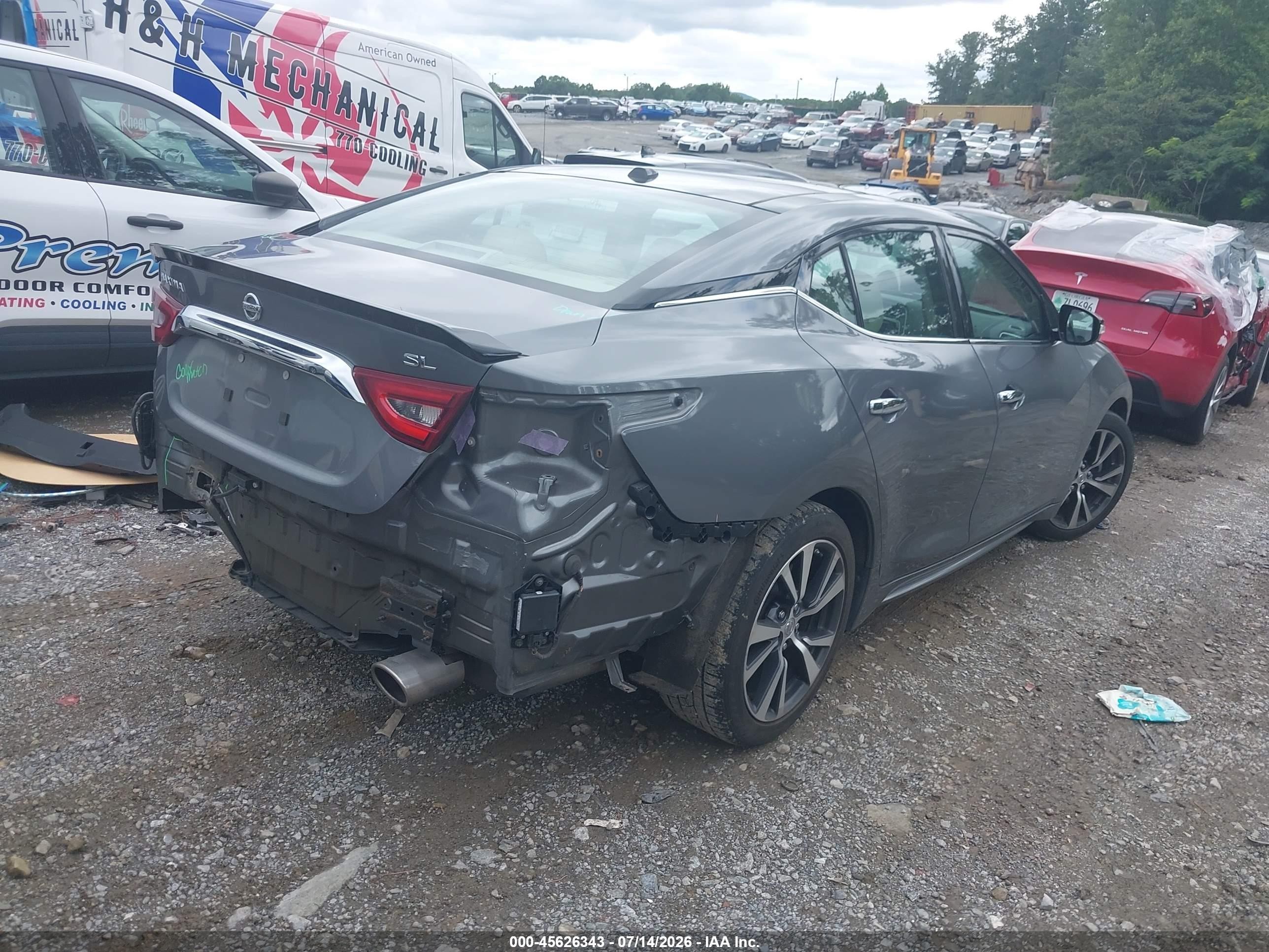2016 Nissan Maxima 3.5 Sl Gray vin: 1N4AA6AP3GC414193