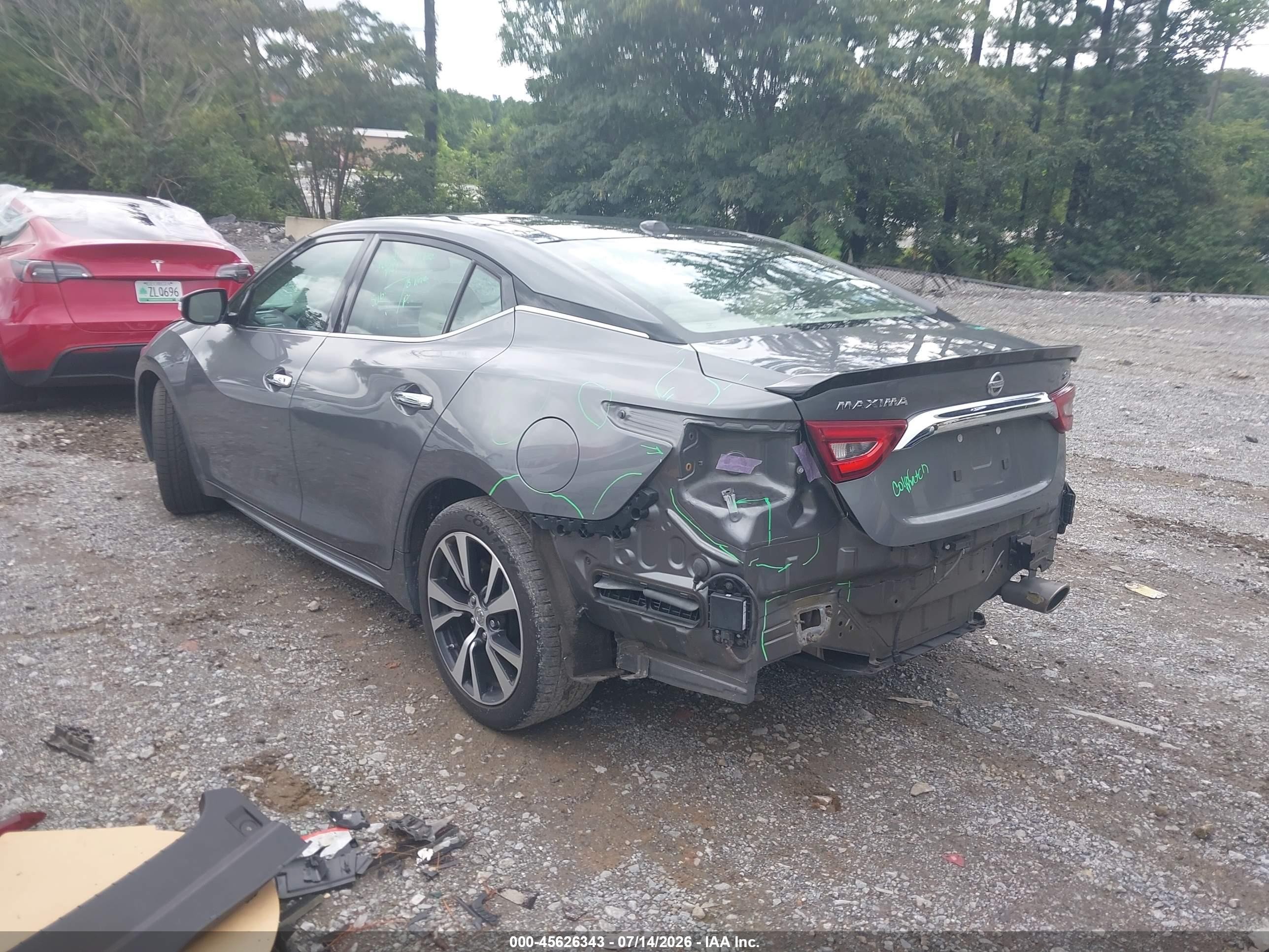2016 Nissan Maxima 3.5 Sl Gray vin: 1N4AA6AP3GC414193
