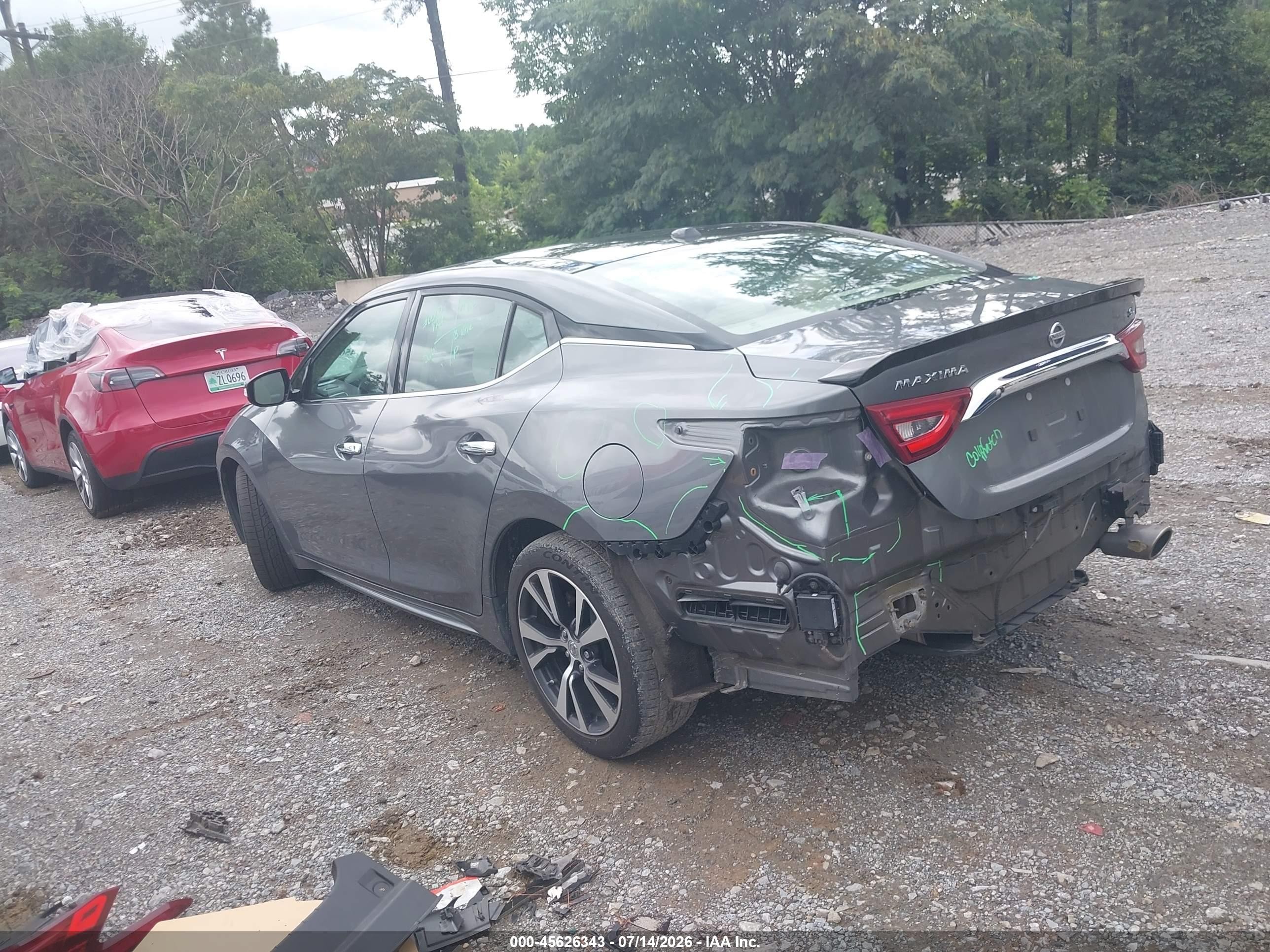 2016 Nissan Maxima 3.5 Sl Gray vin: 1N4AA6AP3GC414193