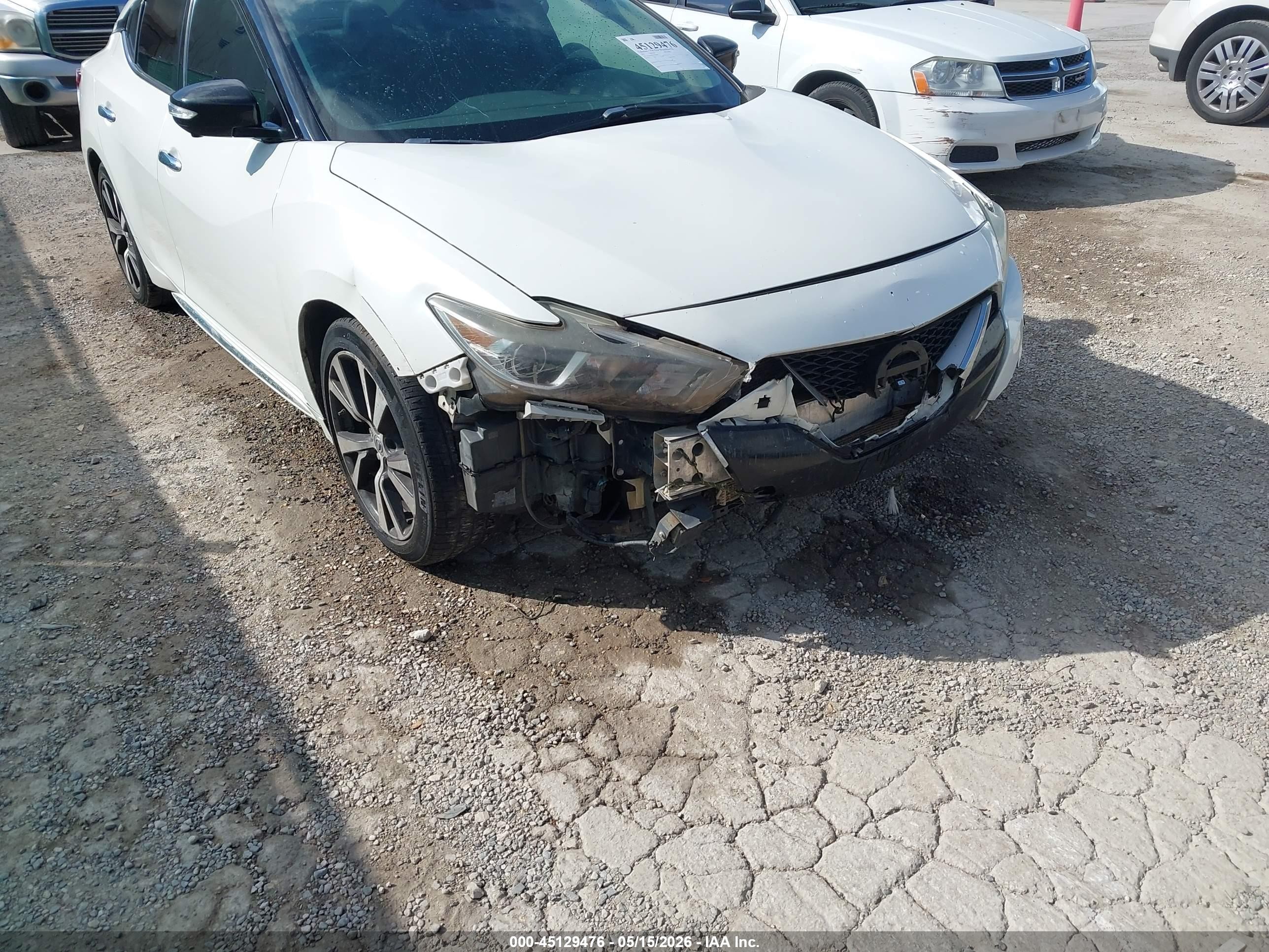 2016 Nissan Maxima 3.5 Platinum White vin: 1N4AA6AP3GC904083