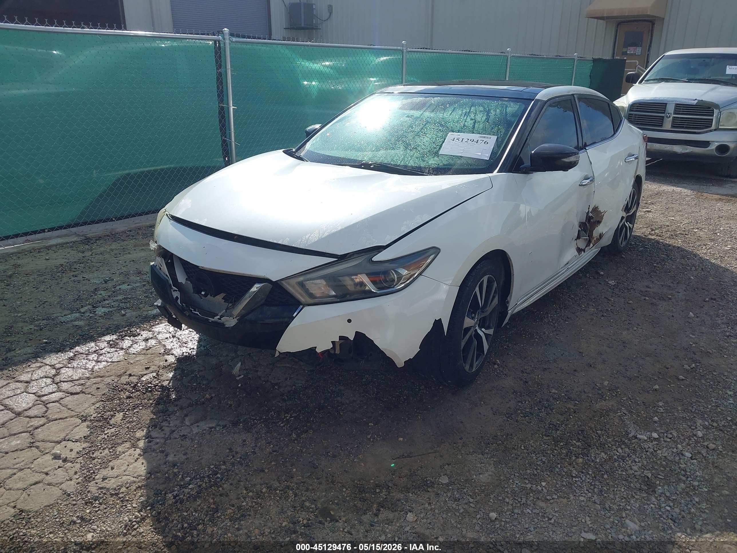 2016 Nissan Maxima 3.5 Platinum White vin: 1N4AA6AP3GC904083
