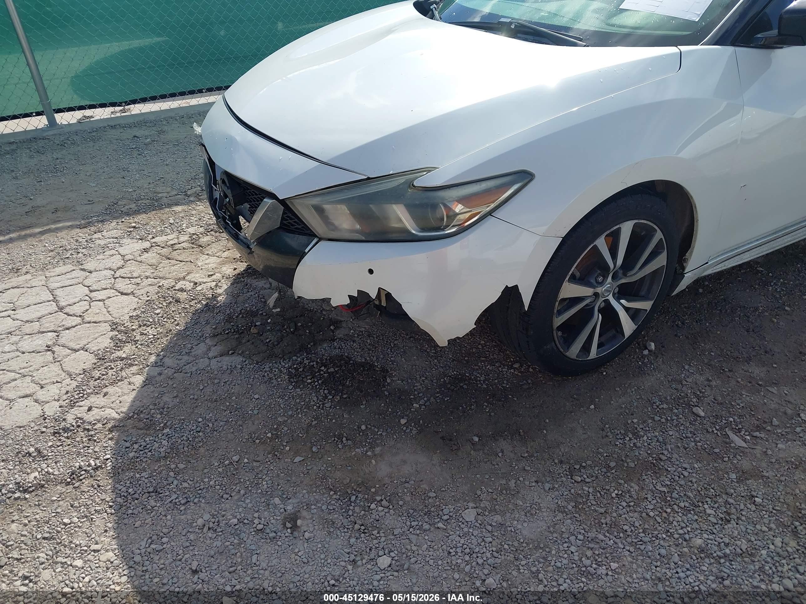 2016 Nissan Maxima 3.5 Platinum White vin: 1N4AA6AP3GC904083