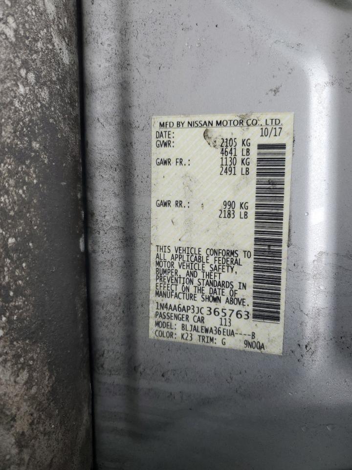 2018 Nissan Maxima 3.5s Silver vin: 1N4AA6AP3JC365763