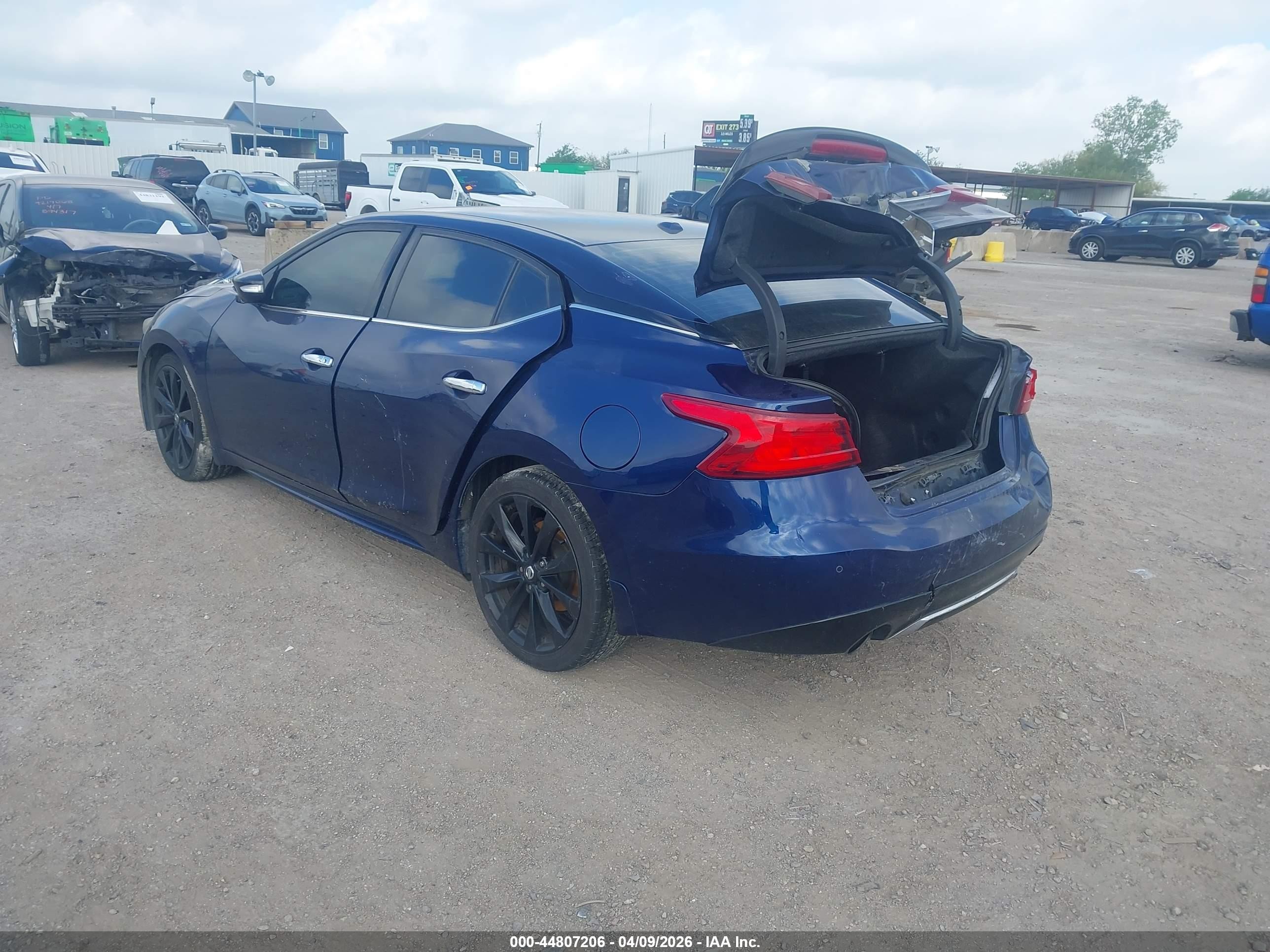 2017 Nissan Maxima 3.5 Sr Blue vin: 1N4AA6AP4HC392478