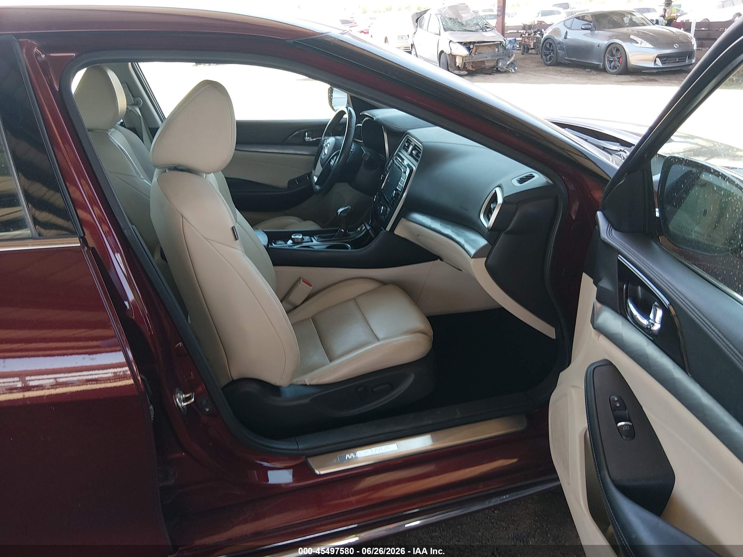 2017 Nissan Maxima 3.5 Sv Burgundy vin: 1N4AA6AP4HC394571