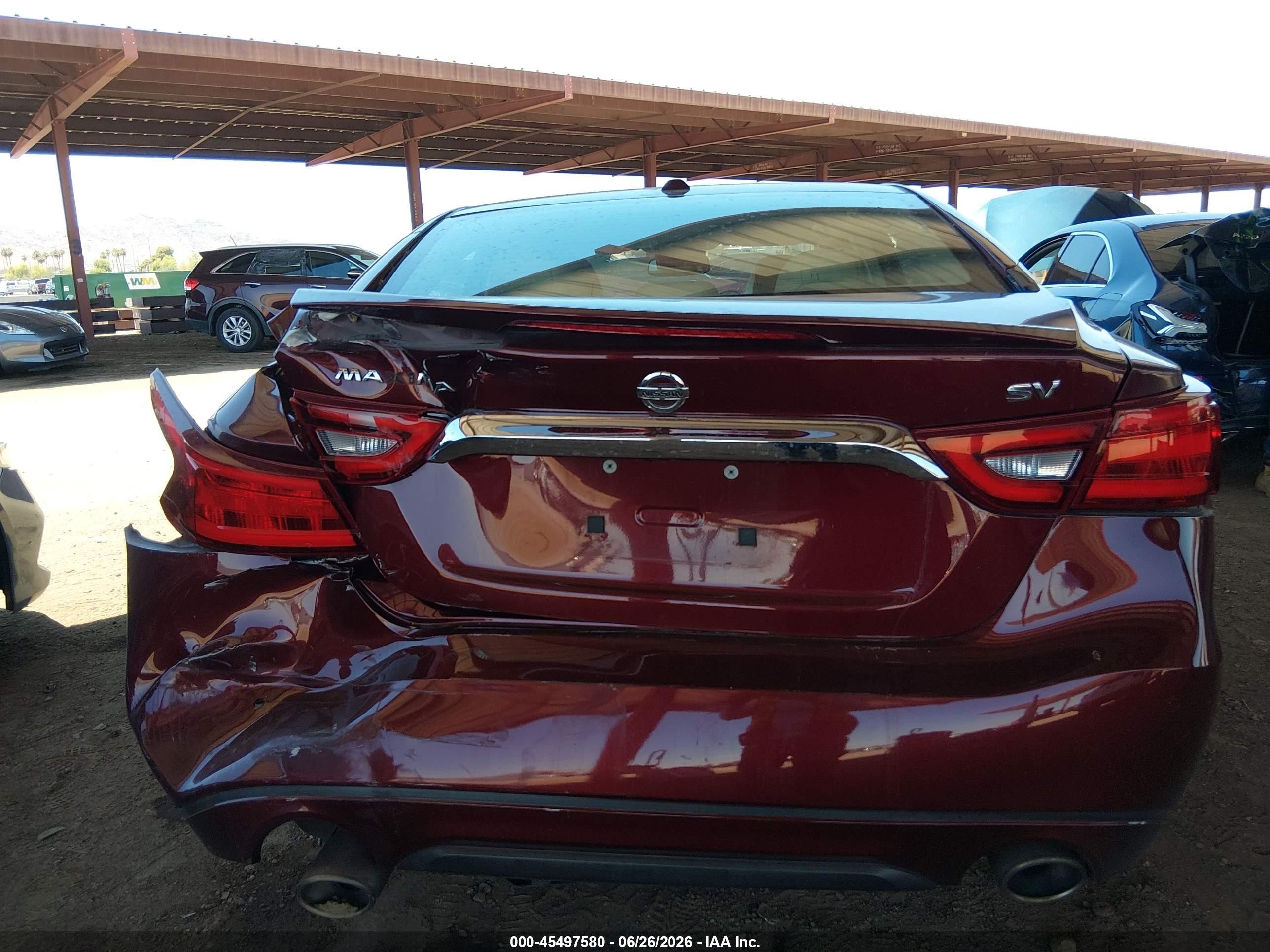 2017 Nissan Maxima 3.5 Sv Burgundy vin: 1N4AA6AP4HC394571