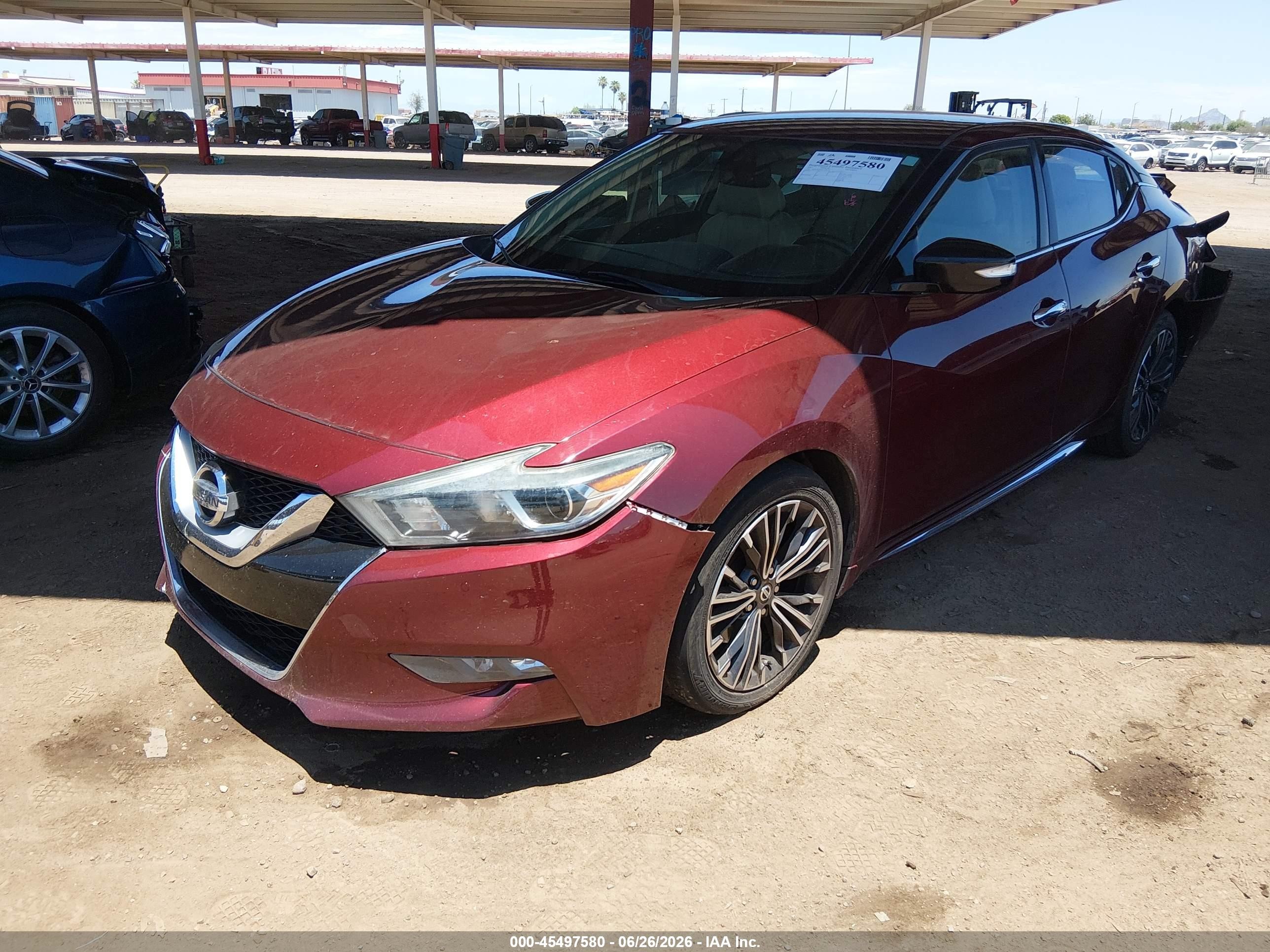 2017 Nissan Maxima 3.5 Sv Burgundy vin: 1N4AA6AP4HC394571
