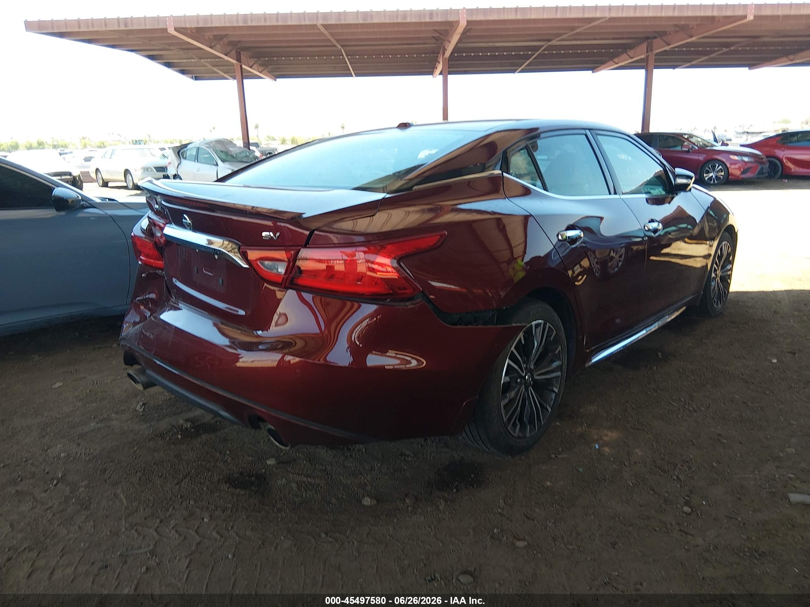 2017 Nissan Maxima 3.5 Sv Burgundy vin: 1N4AA6AP4HC394571