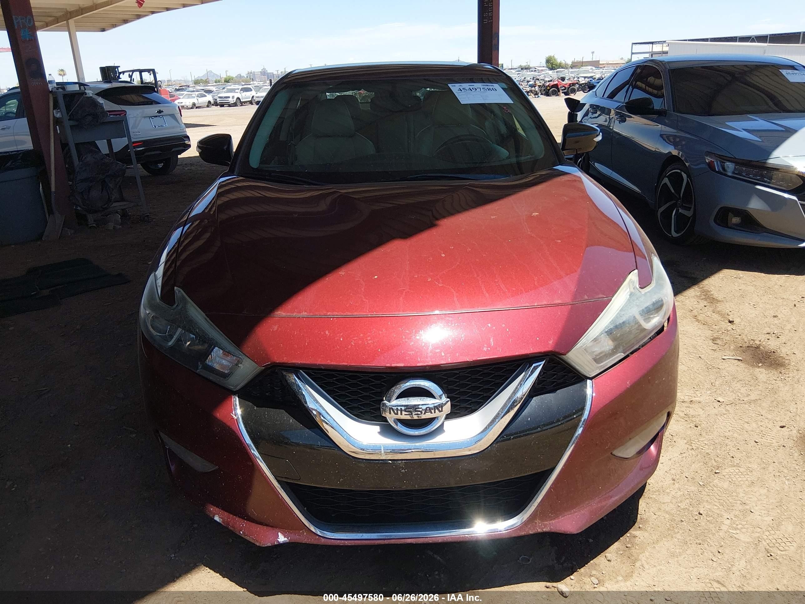 2017 Nissan Maxima 3.5 Sv Burgundy vin: 1N4AA6AP4HC394571