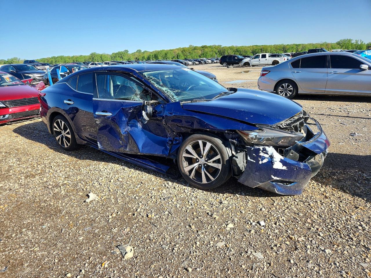 2017 Nissan Maxima 3.5 Sv Blue vin: 1N4AA6AP4HC446412
