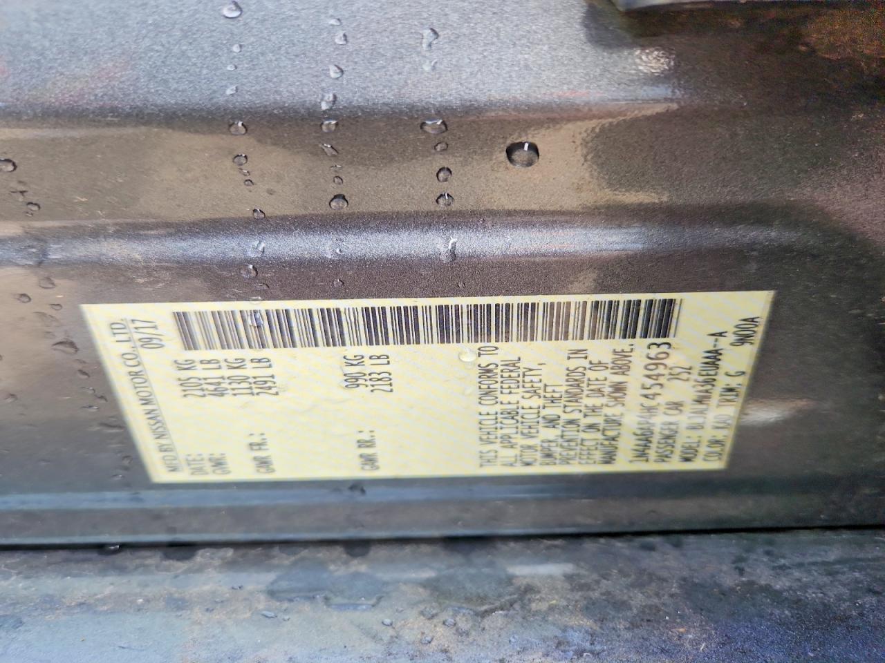 2017 Nissan Maxima Platinum Серый vin: 1N4AA6AP4HC454963