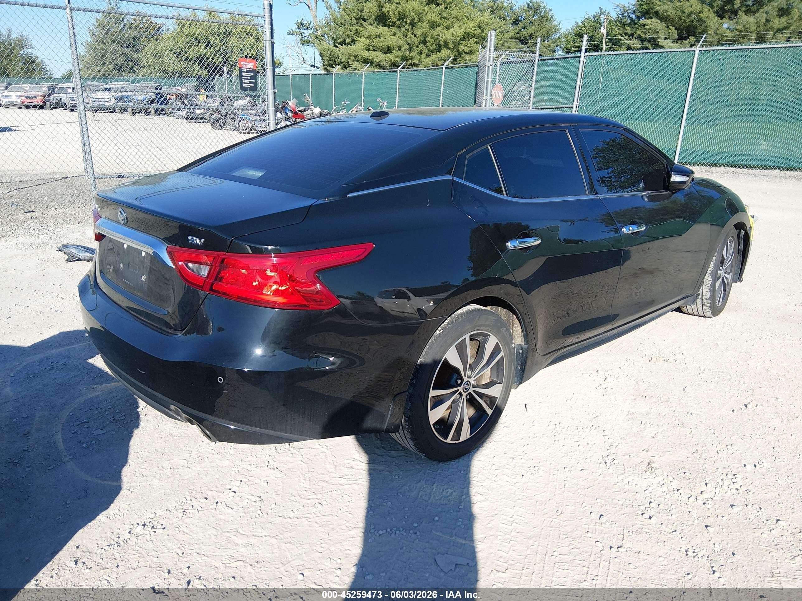 2018 Nissan Maxima 3.5 Sv Black vin: 1N4AA6AP4JC407258
