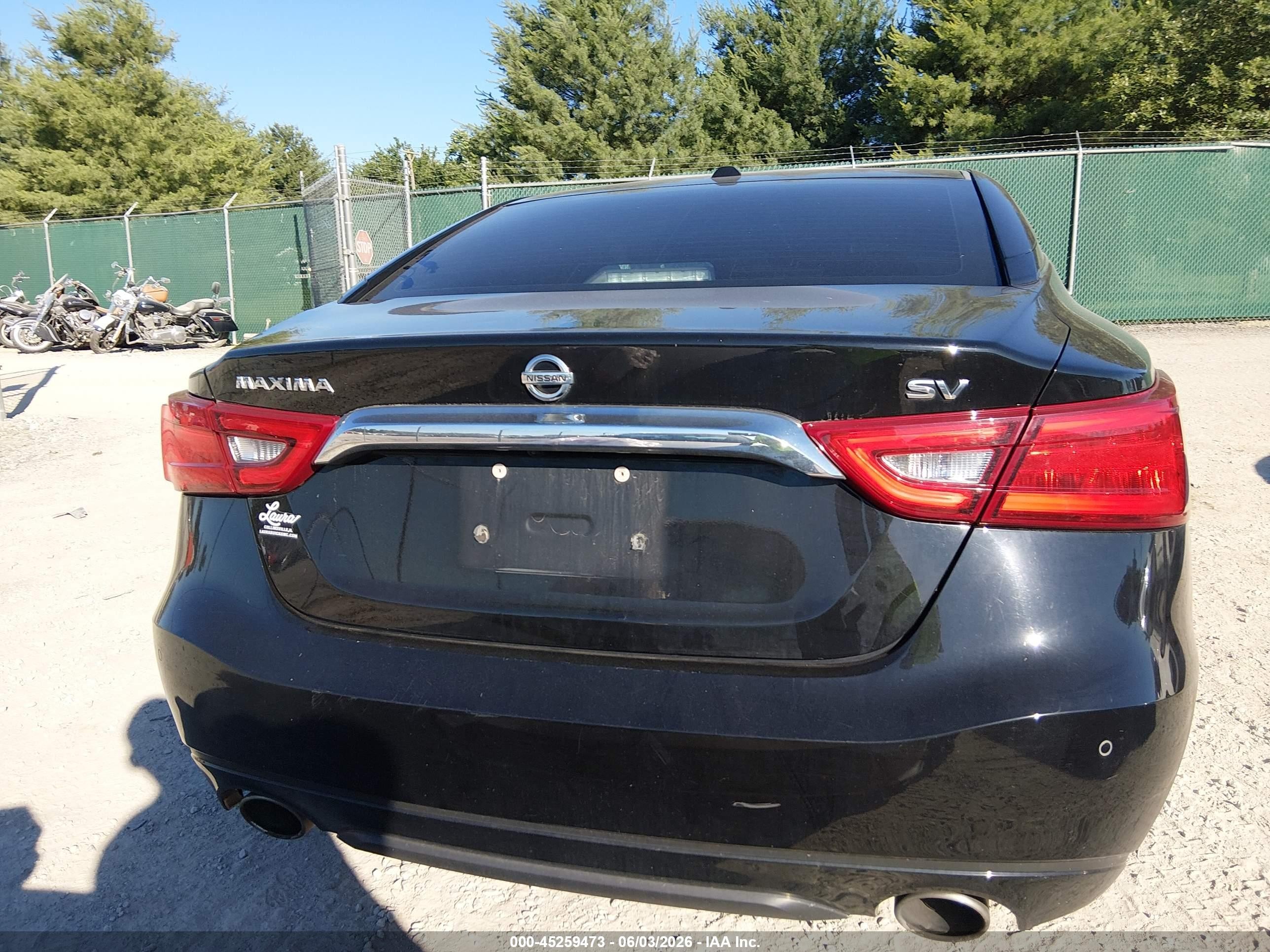 2018 Nissan Maxima 3.5 Sv Black vin: 1N4AA6AP4JC407258